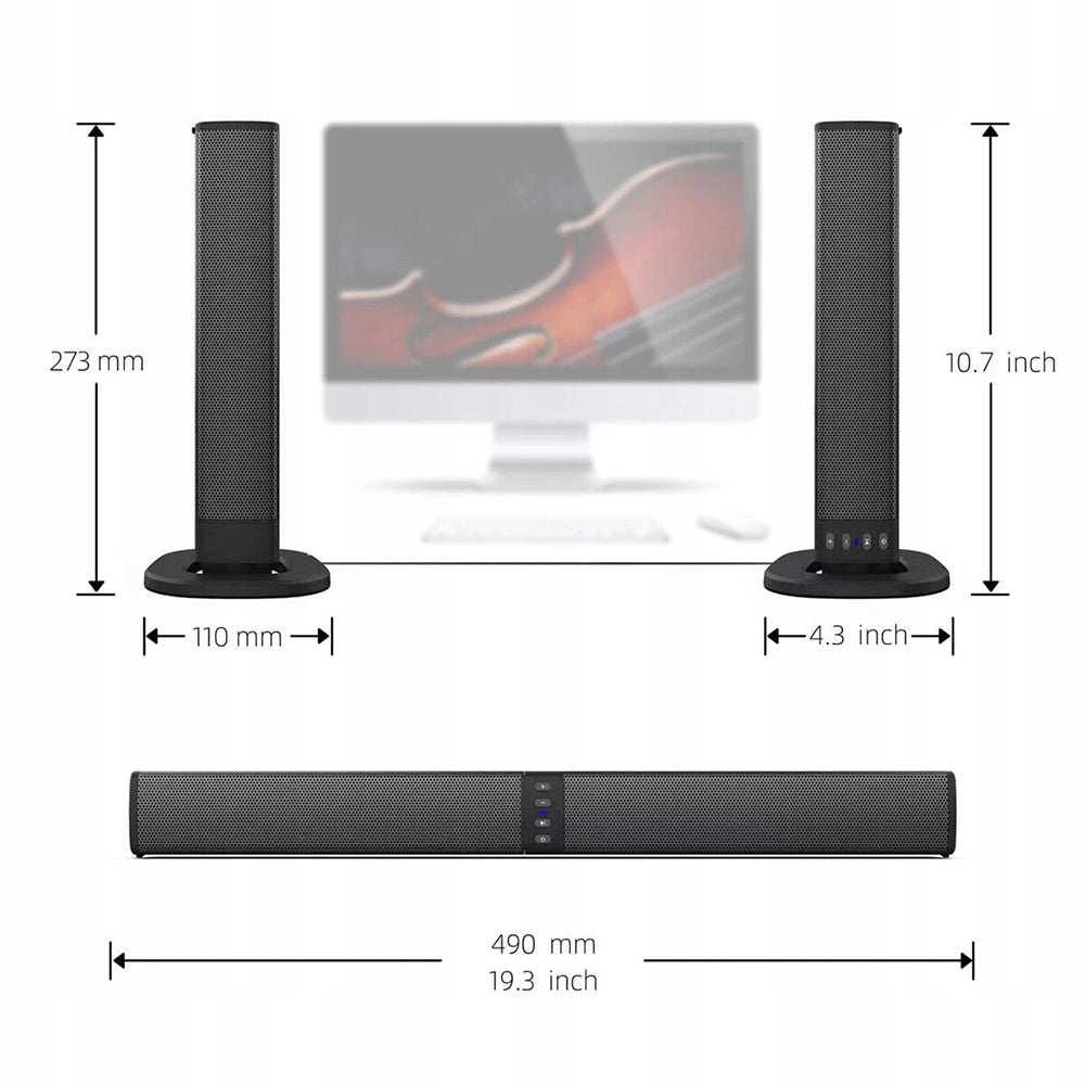 POWERFUL SOUNDBAR BLUETOOTH SPEAKER USB HDMI TV 20W AUX SET Model 1fdn6ddsrtntr