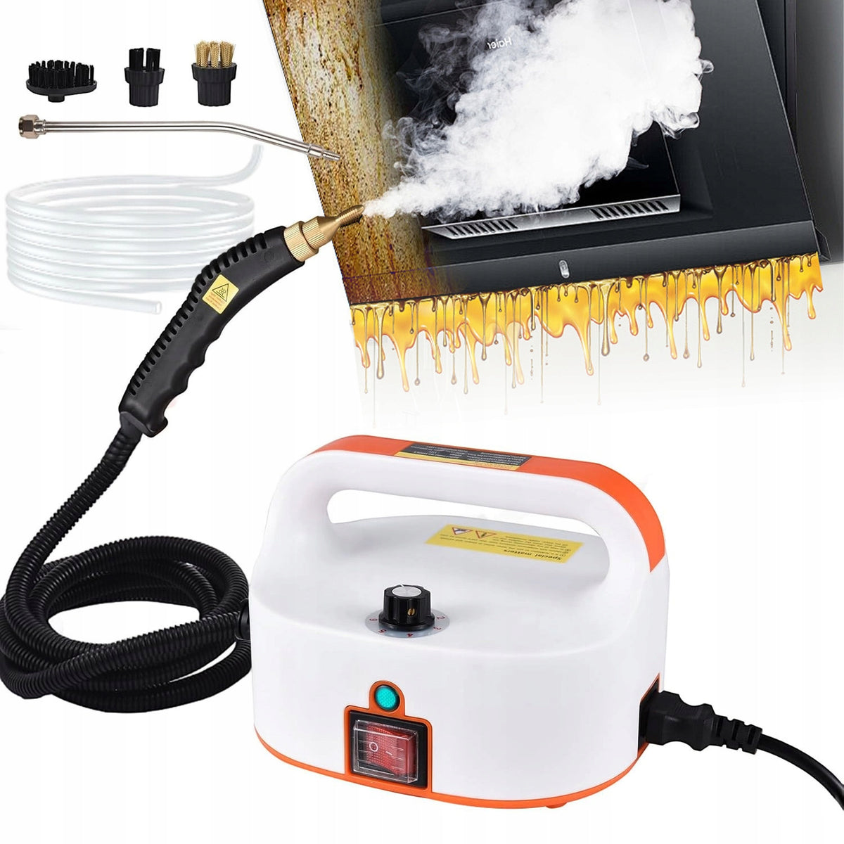 POWERFUL STEAM CLEANER STEAMER 2500W, STREAMER FOR DEEP DISINFECTION Packaging status original