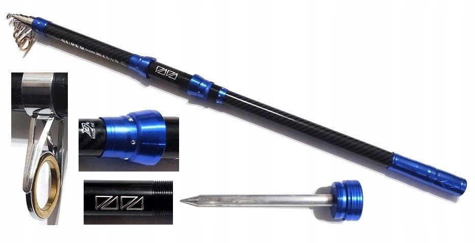 POWERFUL TELESCOPIC ROD 3,6M SUPER TELE SPIN 40-80 g FOR FLOAT GROUND!