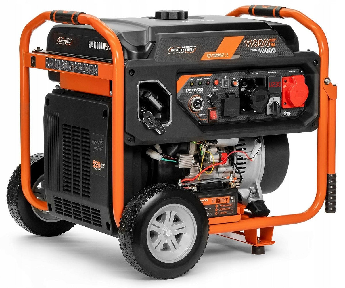 POWERFUL Three Phase Portable Generator Set Daewoo 11000 W Petrol