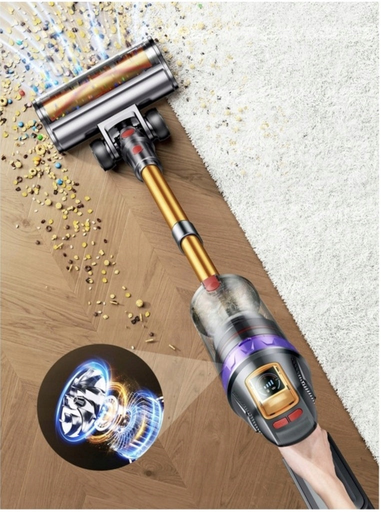 POWERFUL Upright Vacuum Cleaner Buture VC90 yellow/gold 65KPa 600W Brand Buture