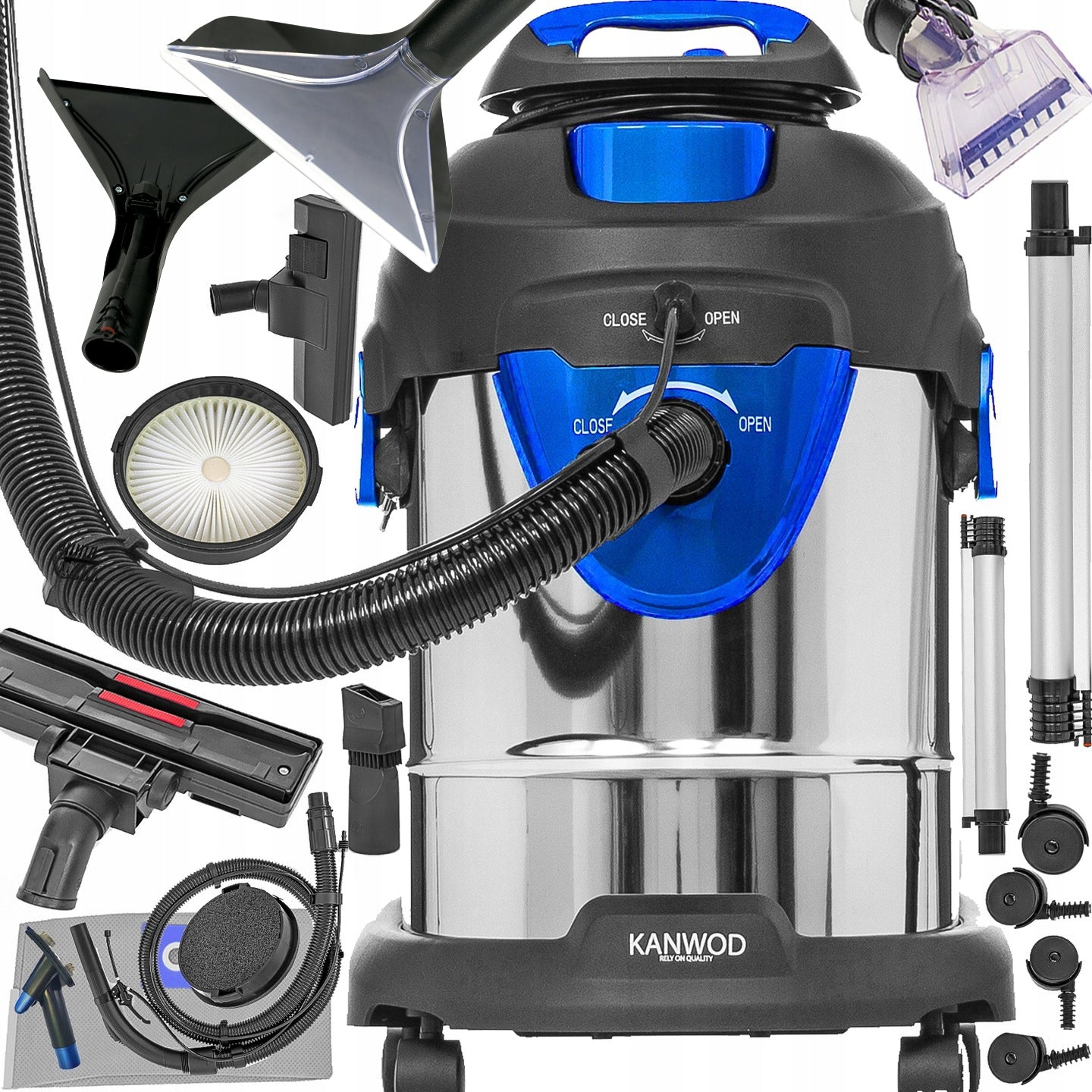 POWERFUL VACUUM CLEANER WASHING SUCTION CUP CARPET UPHOLSTERY ULTRA STRONG 2000W