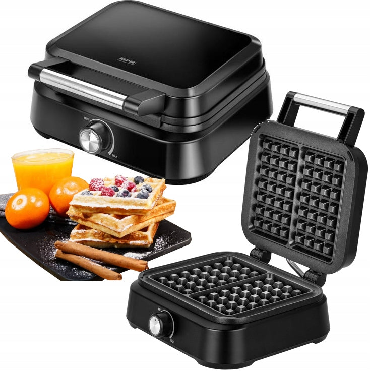 POWERFUL Waffle Iron MPM MGO-40 HIGH POWER 1500W Black
