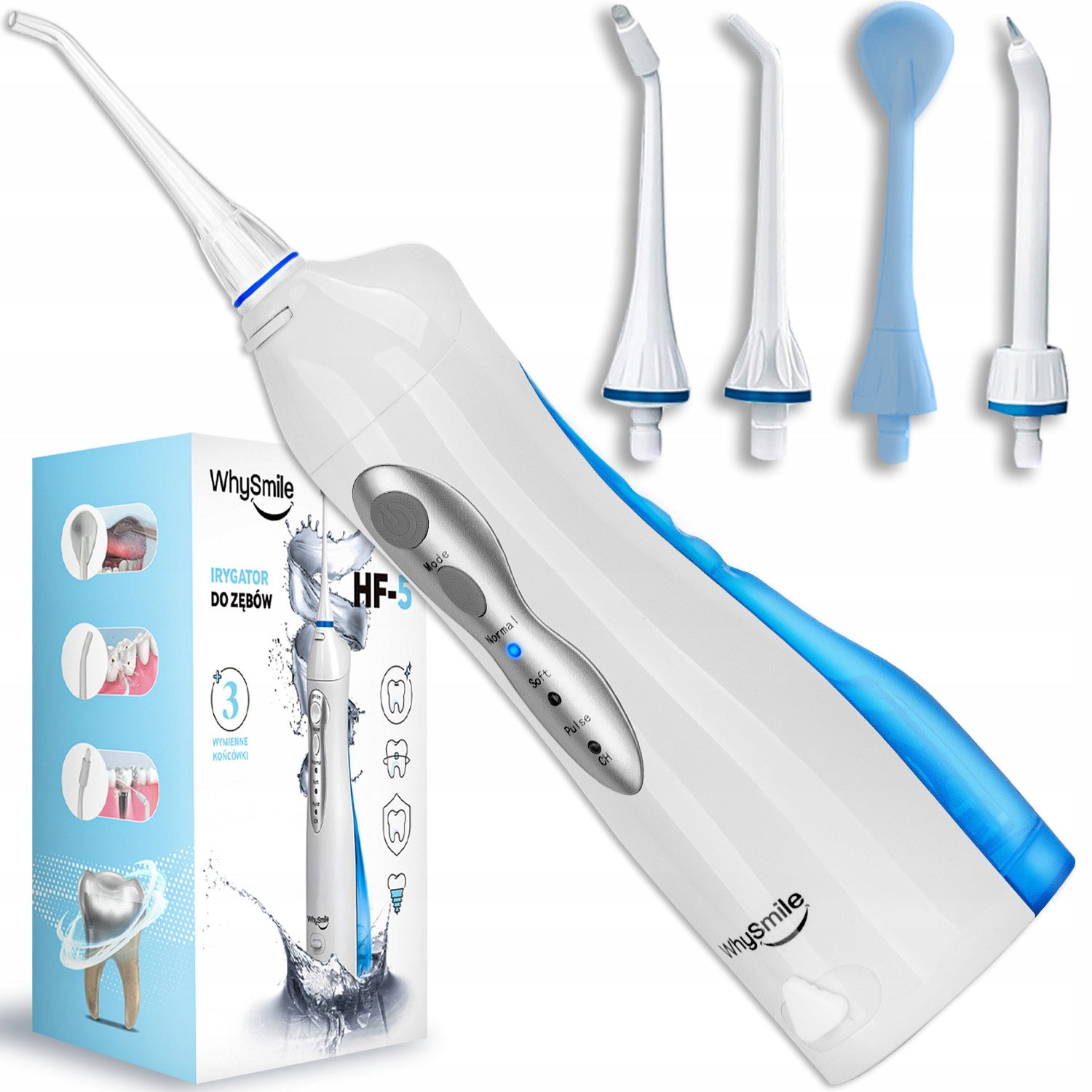 POWERFUL Wireless Oral Dental IRRIGATOR for Teeth 4x TIPS Manufacturer code BEZPRZEWODOWY IRYGATOR DO JAMY USTNEJ 150ml
