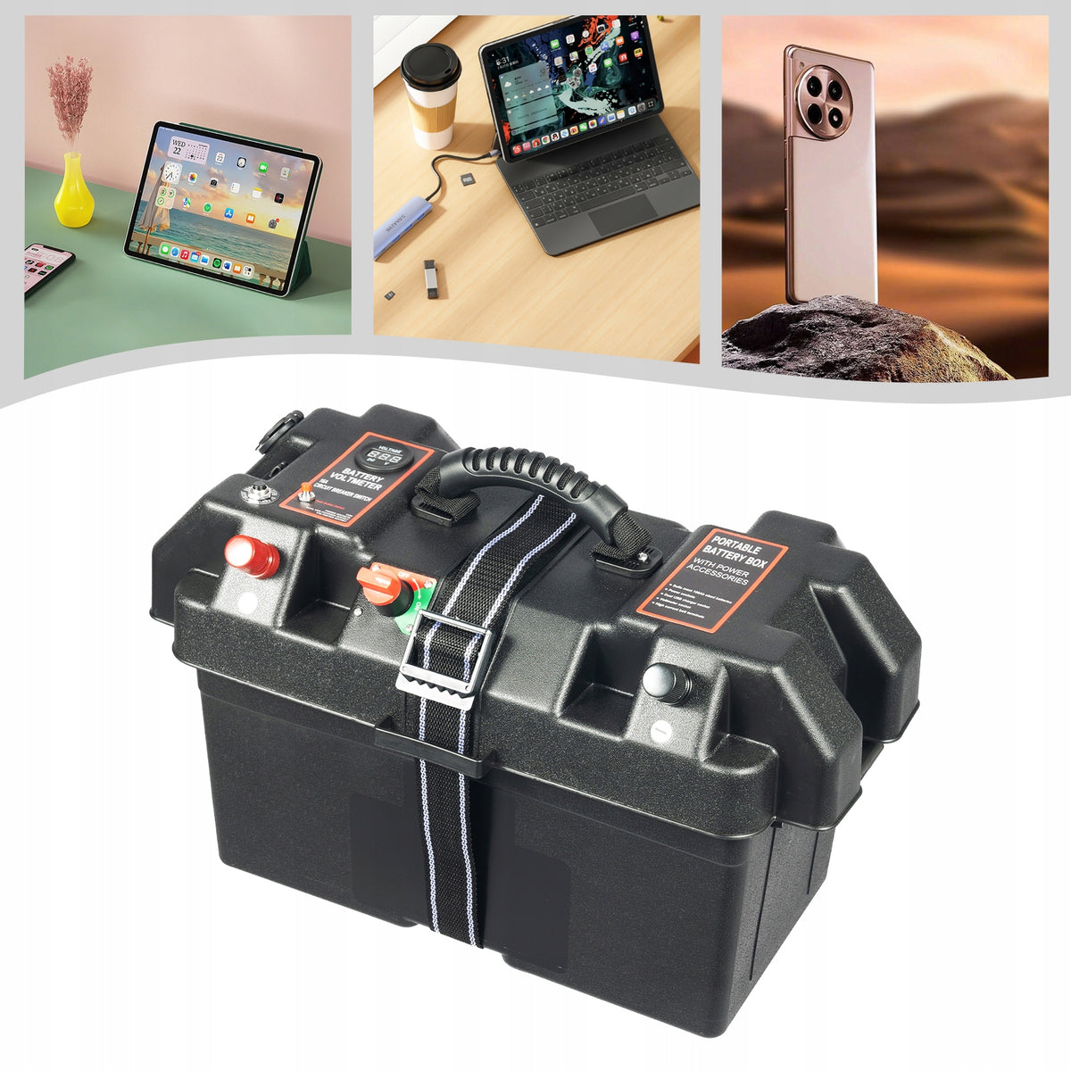 PP MULTI FUNCTIONAL BATTERY BOX DUAL USB PORT SMART BATTERY BOX Brand no brand