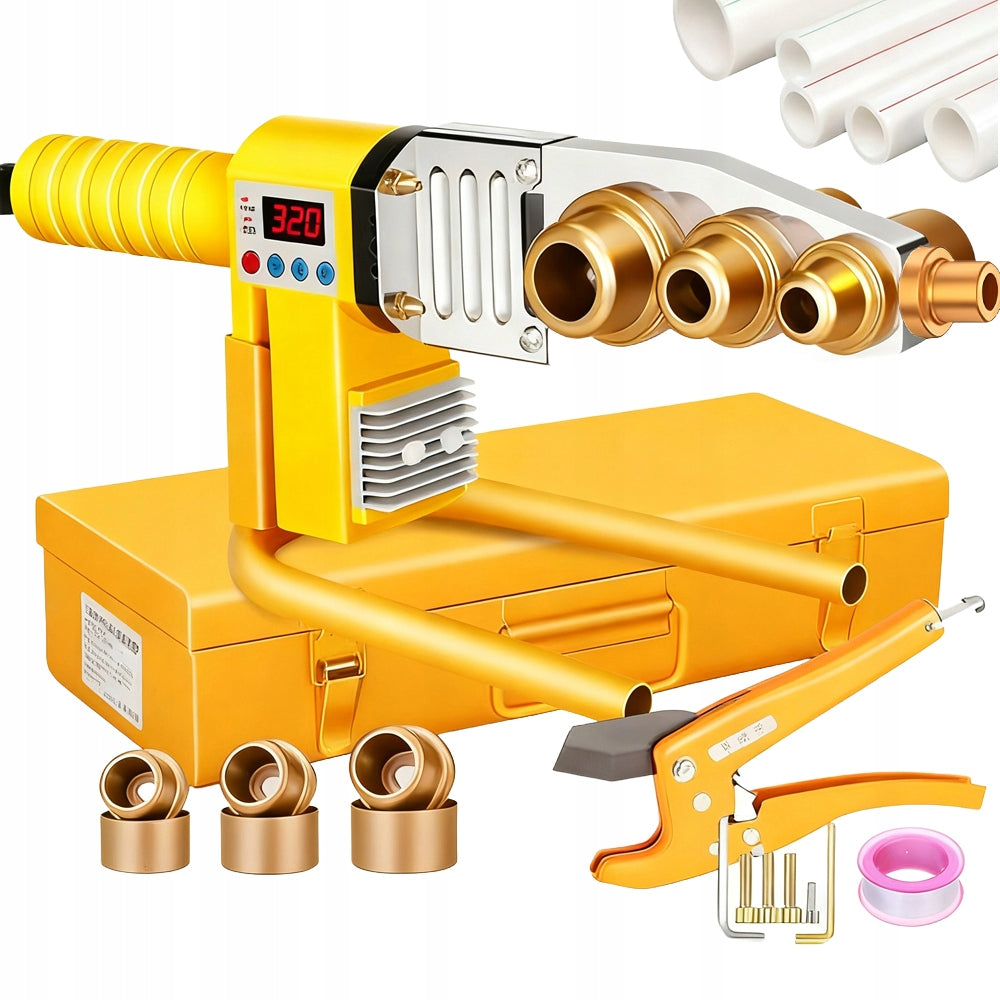 PP PVC PIPE LCD WELDING MACHINE DIES 16-63mm 2800W POLYFUSION DISPLAY