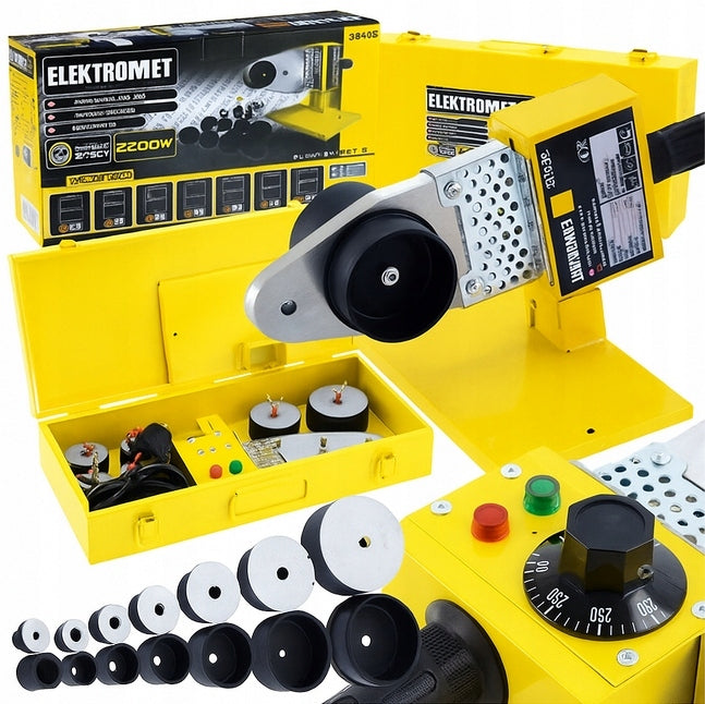 PP THERMOPLASTIC PVC PIPE WELDING MACHINE POLYFUSION 2200W 20-63MM 320°C Manufacturer code 36