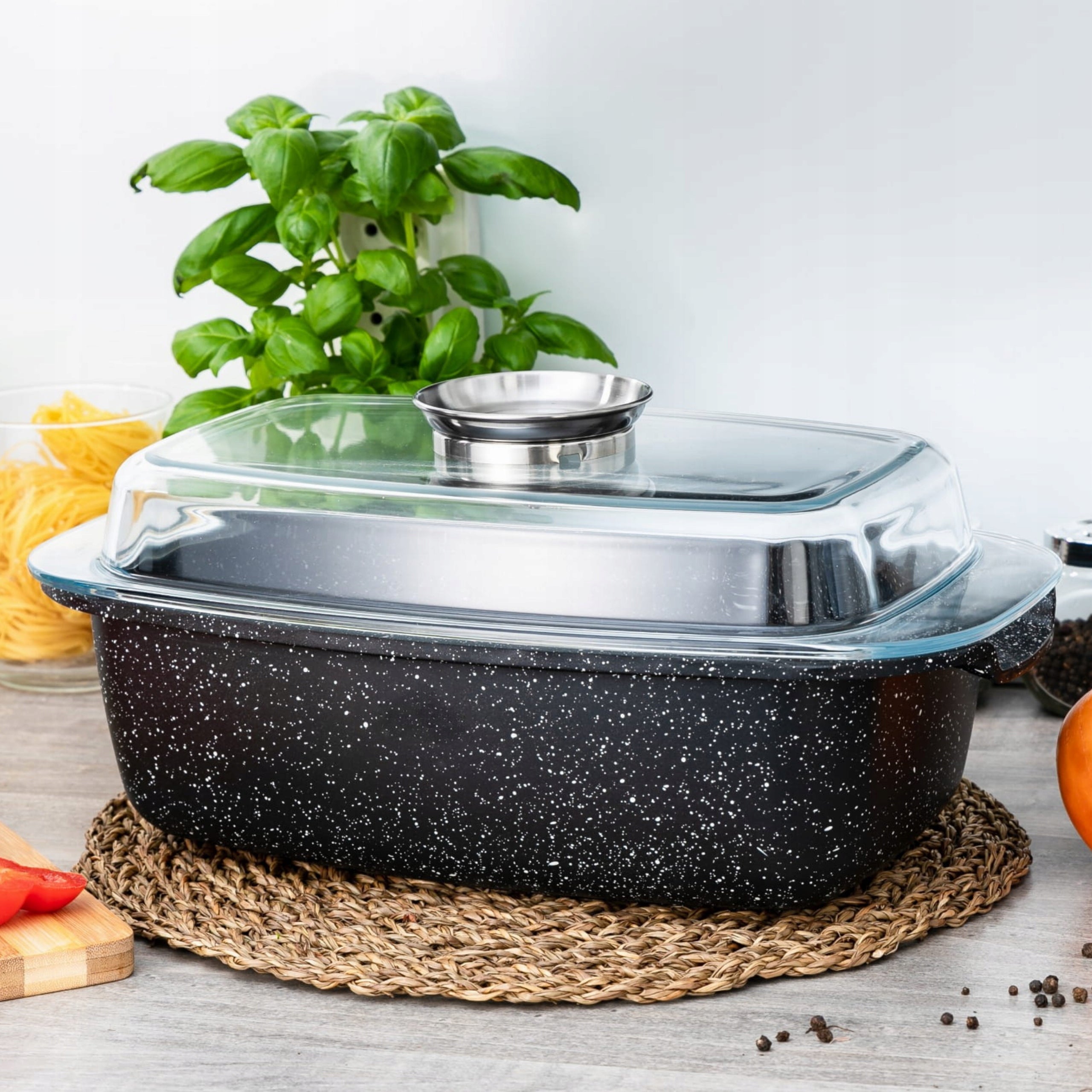 PRACTICAL BAKING PAN MARBLE 5.5L GAS Geese MAKER INDUCTIONS Manufacturer code Brytfanna Marmurowa AROMA 5.5L 32cm EDENBERG