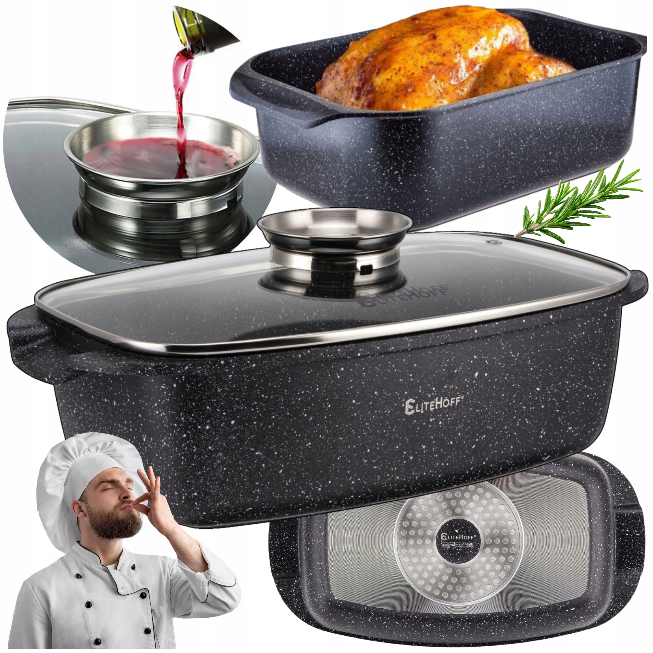 PRACTICAL Brittany NON STICK NONSTICK 6.5L for OVEN 32x22cm
