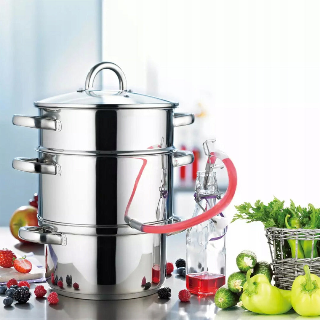 PRACTICAL JUICER - GAS STOVE AND INDUCTION - STEEL - 40X30X30 CM - 8L Brand Kinghoff