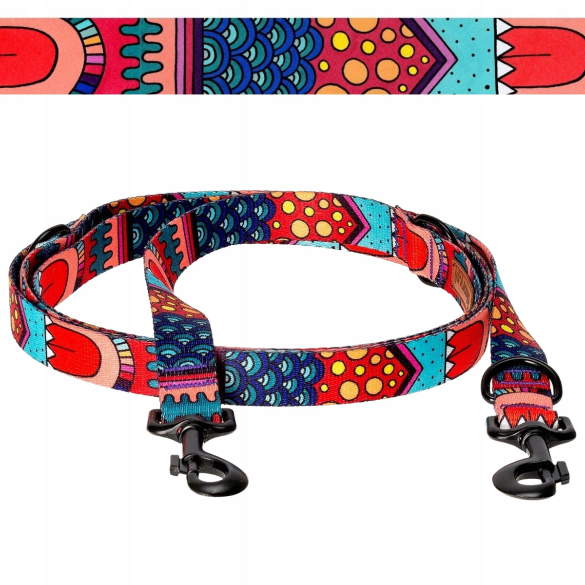 PRACTICAL LANYARD with variable length 300 cm TERRIER Ukory RED patterns