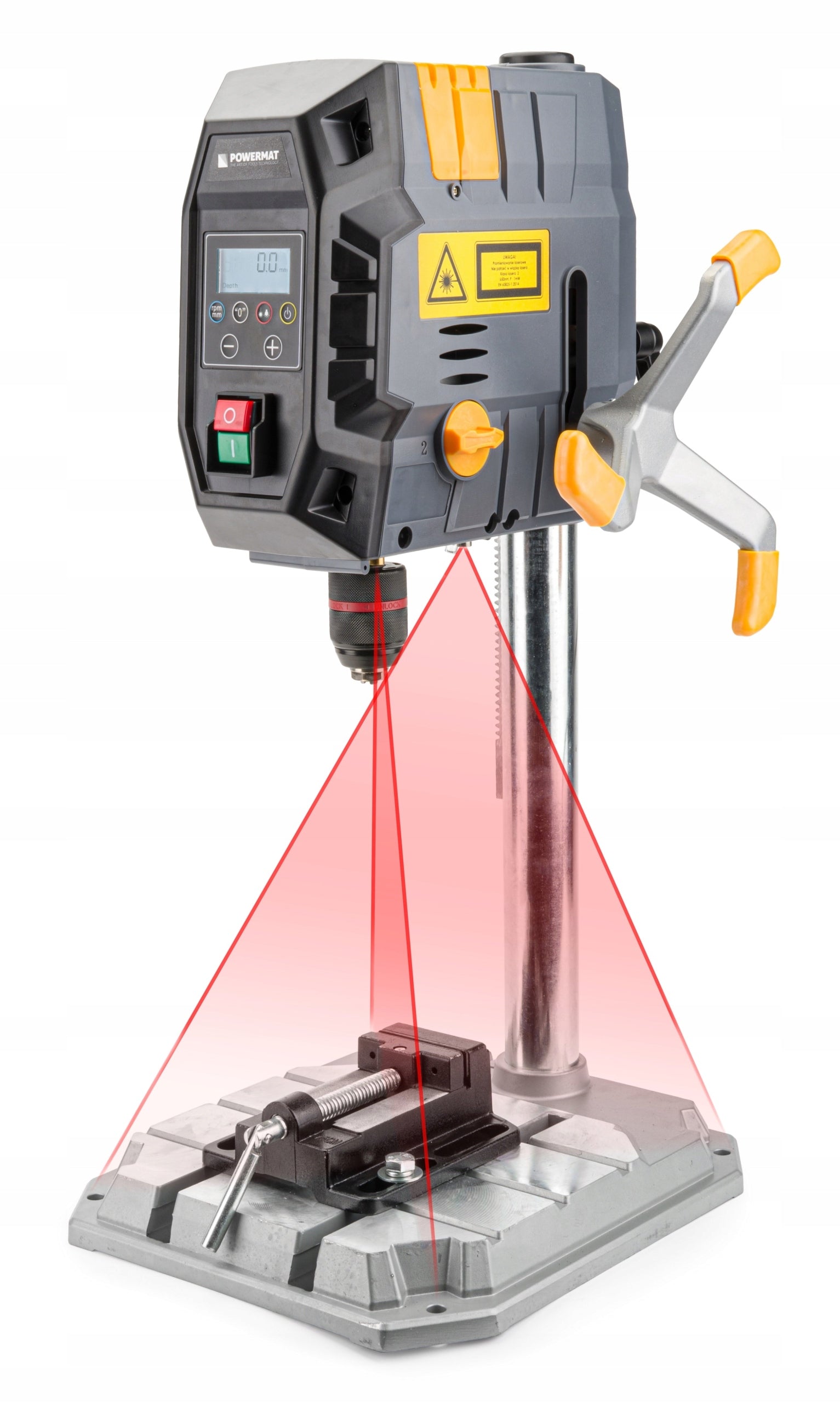 PRECISION COLUMN TABLE DRILL LASER 1000W 230V/50Hz + LCD PM0917 Brand Powermat