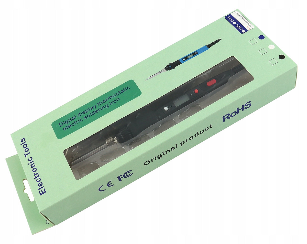 PRECISION SOLDERING IRON WITH TEMPERATURE CONTROL S801A VERY STRONG 80W VER.2.0 Manufacturer code LUTOWNICA PRECYZYJNA 80W REBALL SLU0000165