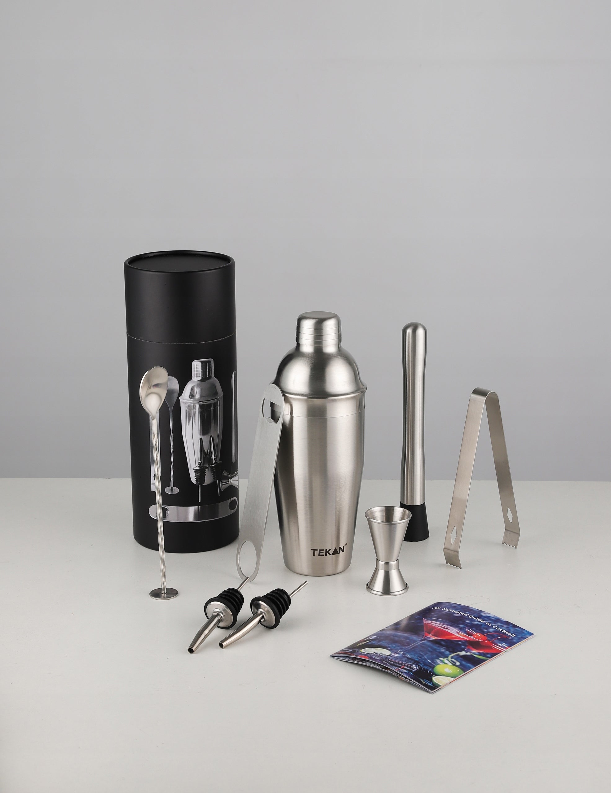 PREMIUM COCKTAIL SHAKER BARTENDING SET 750ML 10EL FOR GIFT Manufacturer Tekan