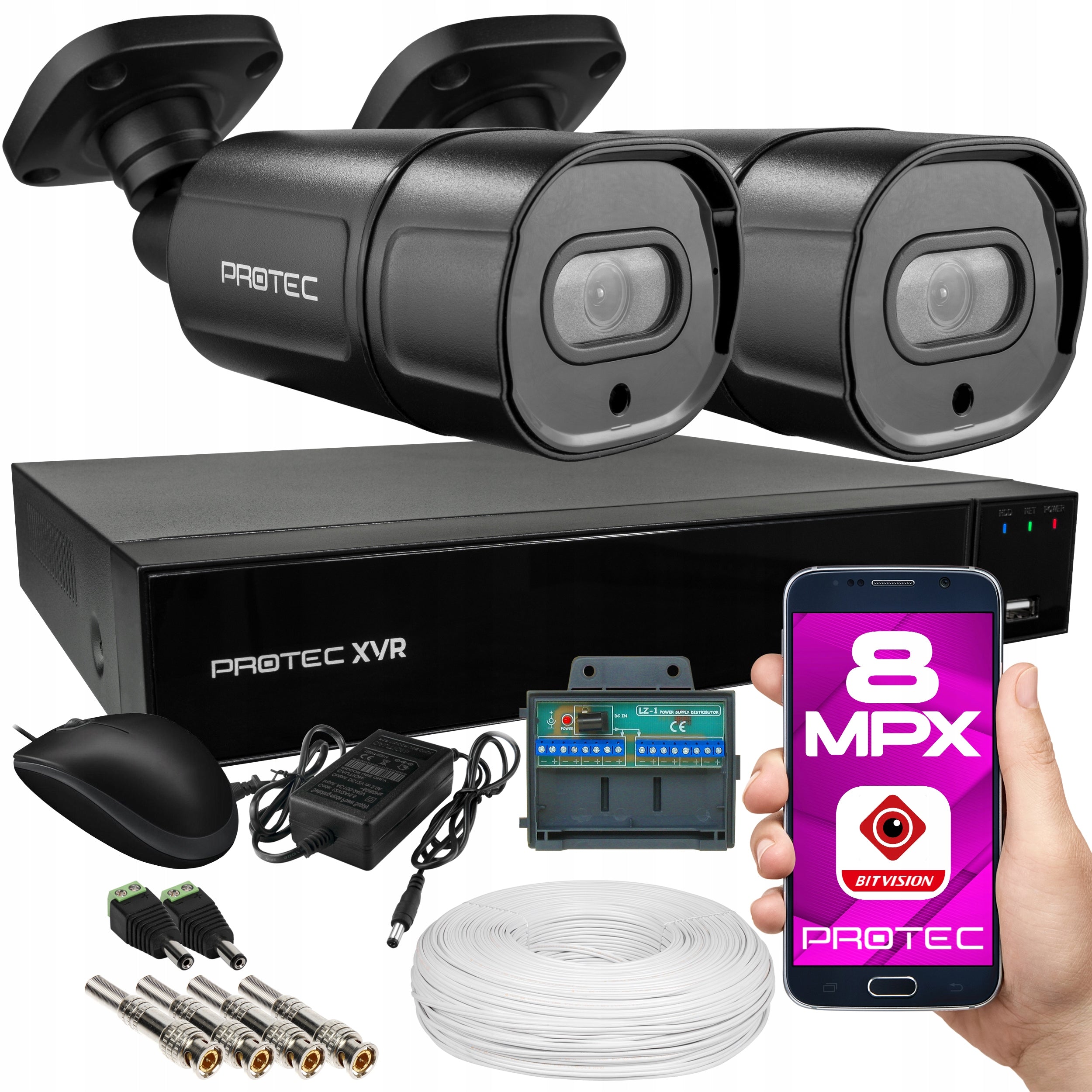PREMIUM SURVEILLANCE KIT 2 CAMERAS 4K BLACK online preview