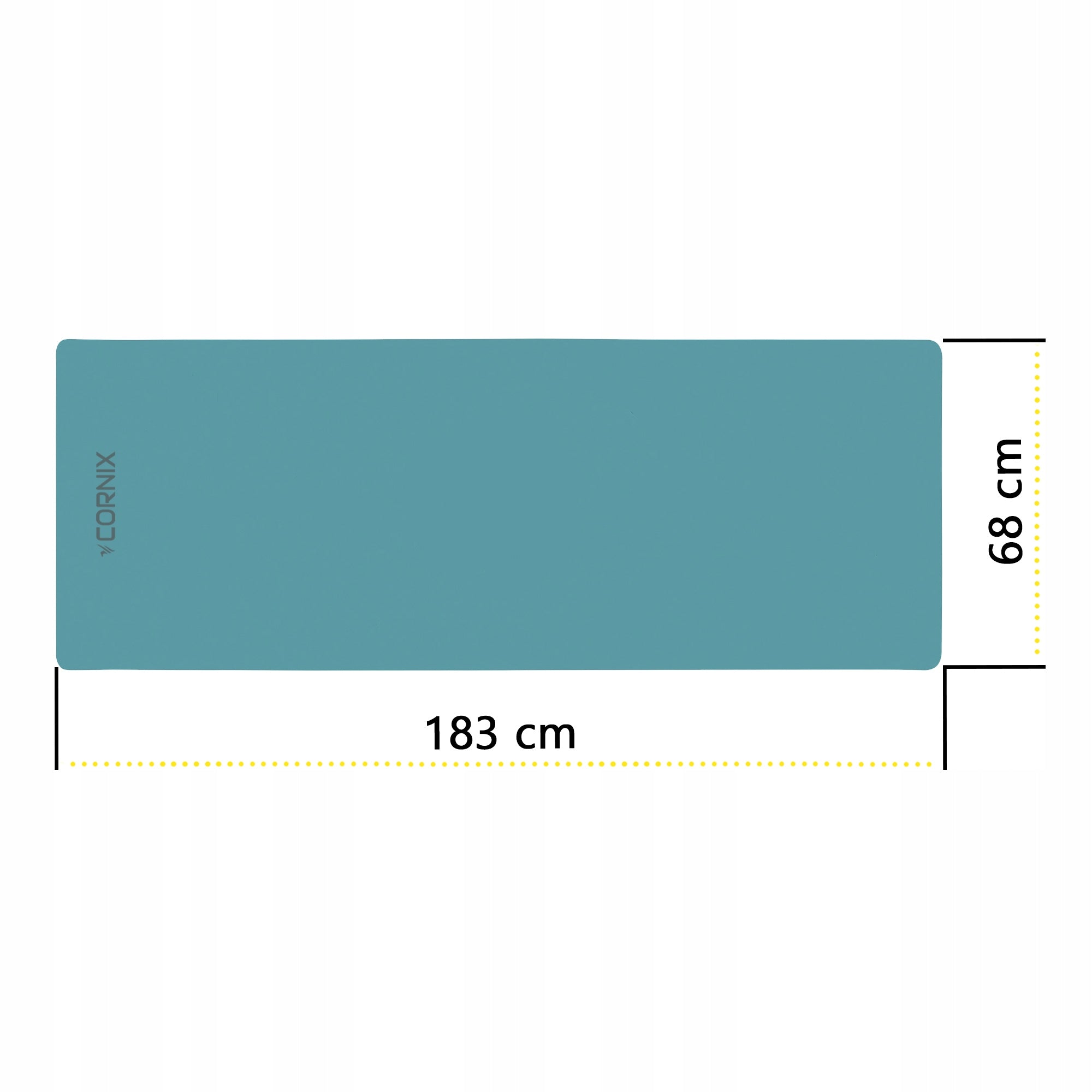 PREMIUM YOGA MAT CORNIX 183x68 4MM RUBBER + PU NON-SLIP WIDE Packaging status original