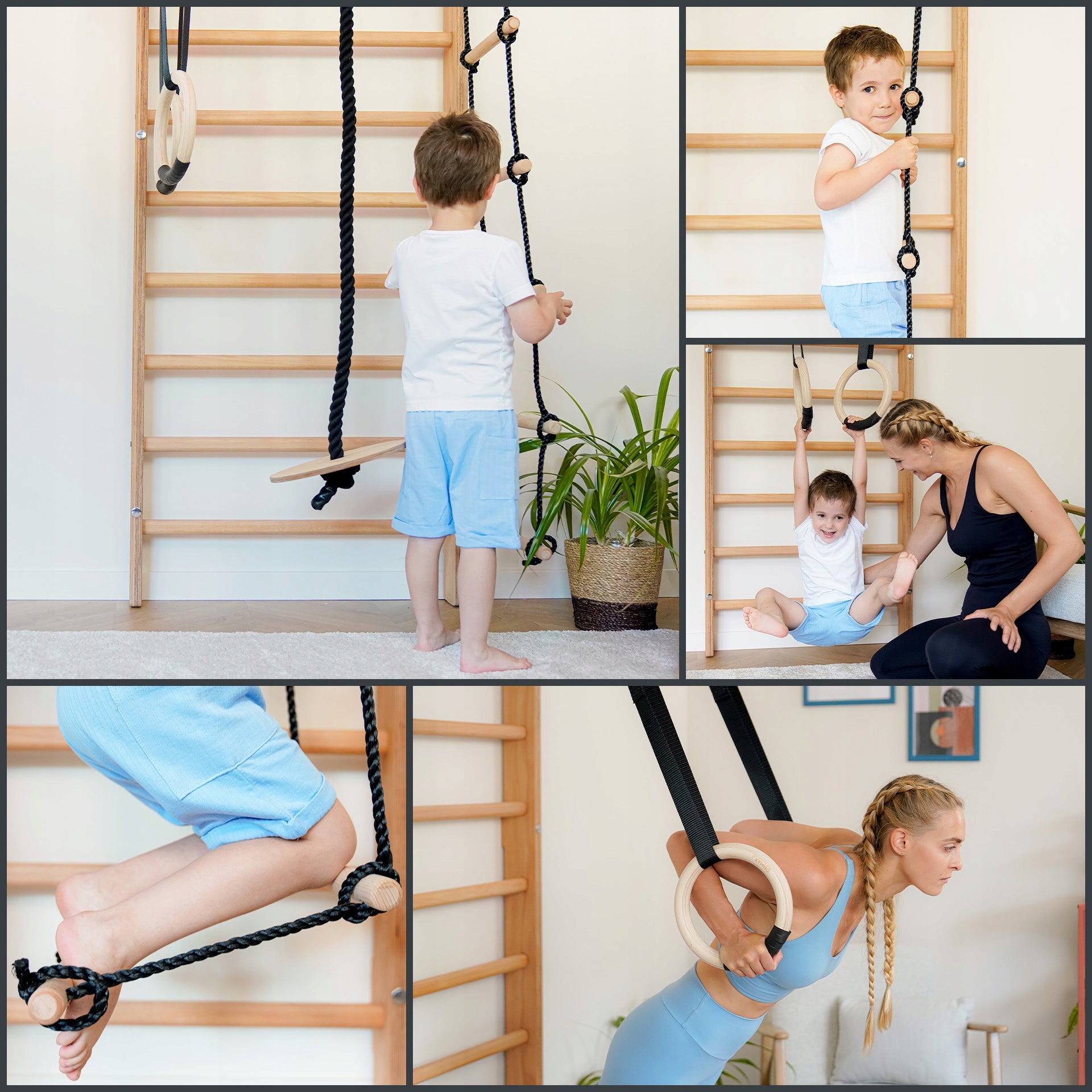 PREMIUM gymnastic ladder for exercise children adults BALANCE MAX wood Packaging status original
