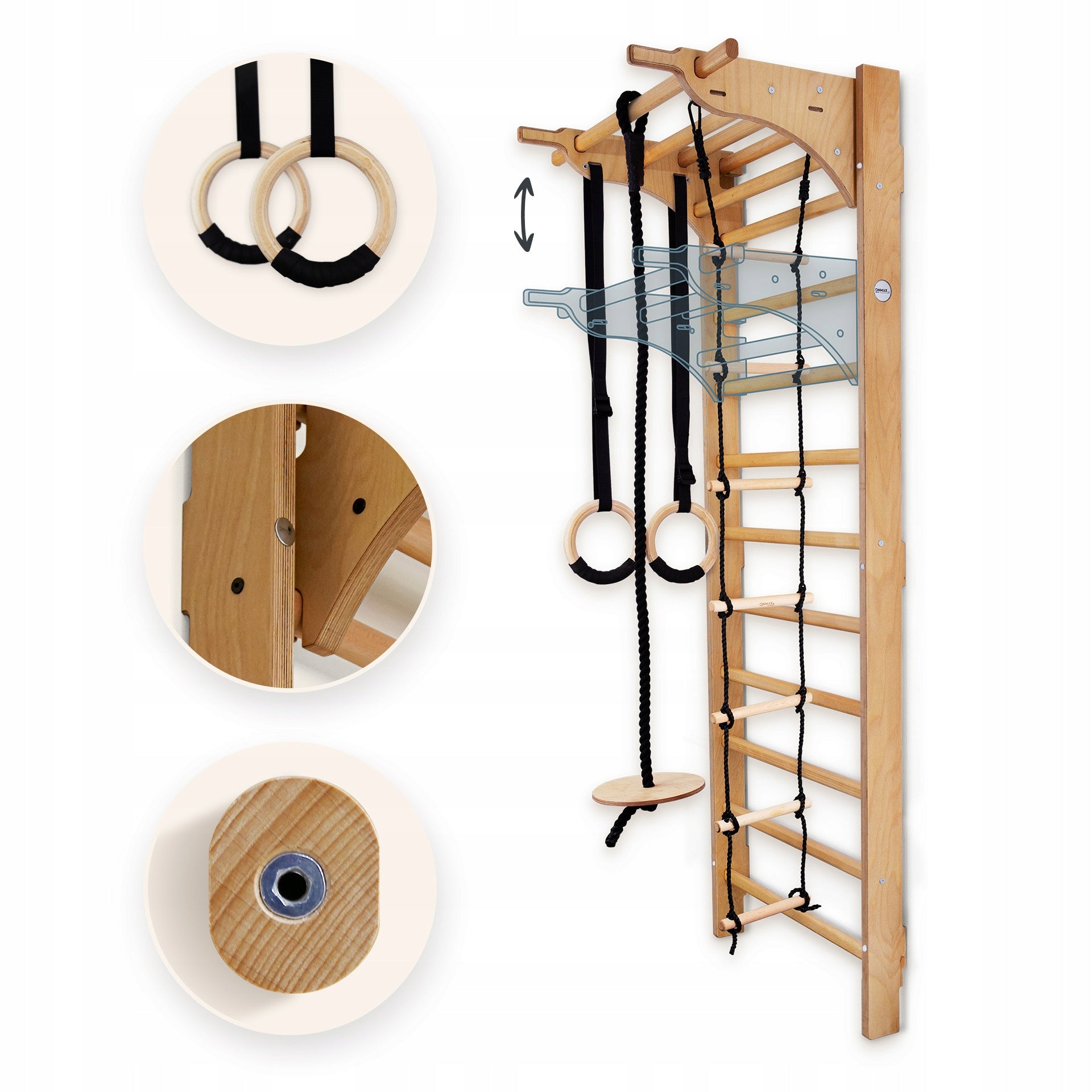 PREMIUM gymnastic ladder for exercise children adults BALANCE MAX wood