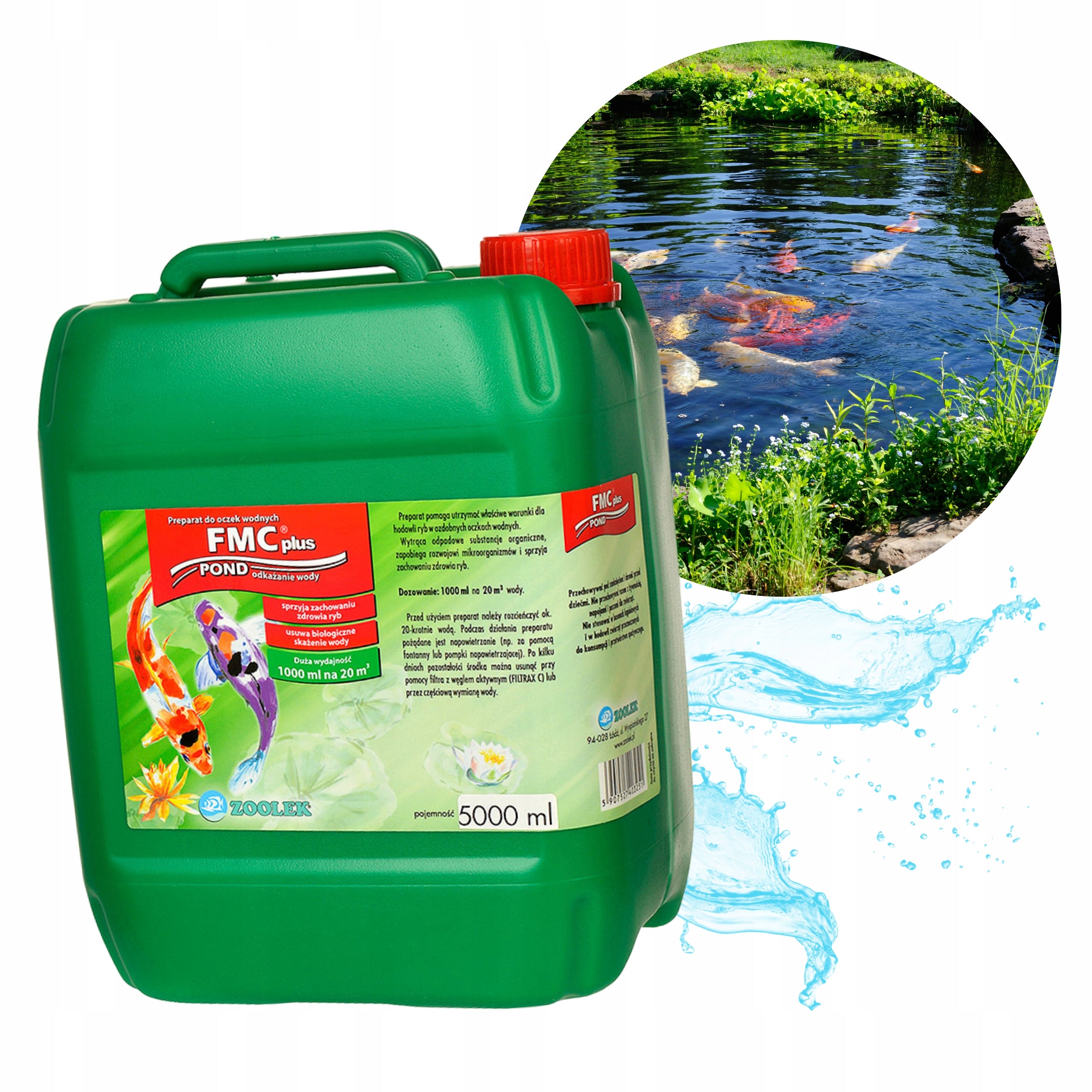 PREPARATION FOR WATER DECONTAMINATION DISEASES pond ZOOLEK FMC POND 5L EAN (GTIN) 5907527403299