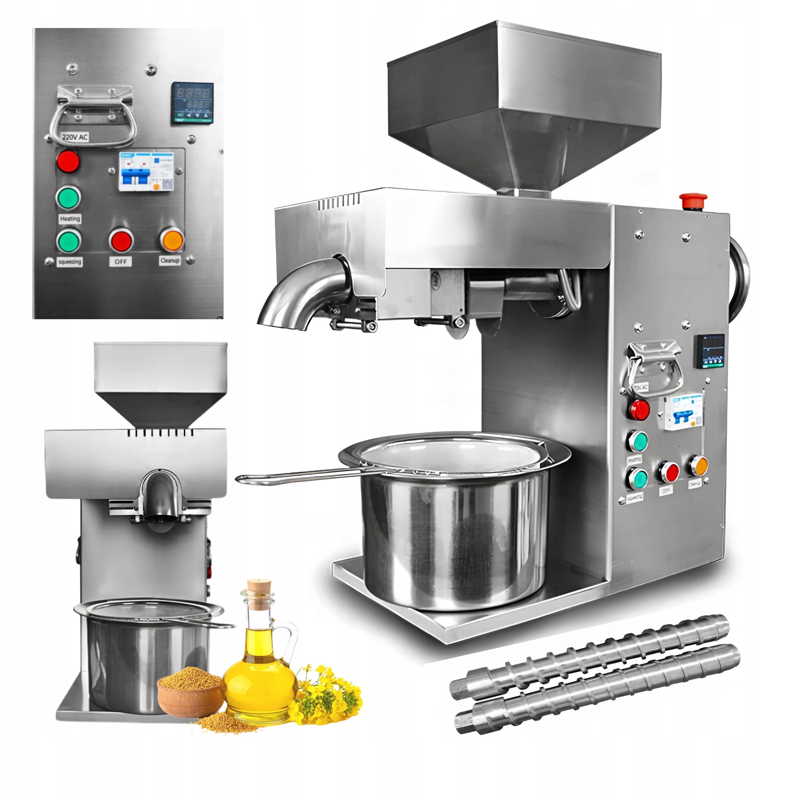 PRESS OIL JUICER SLOW SPEED WITH PRESSURE ADJUSTMENT 20kg/h STAMPING MACHINE