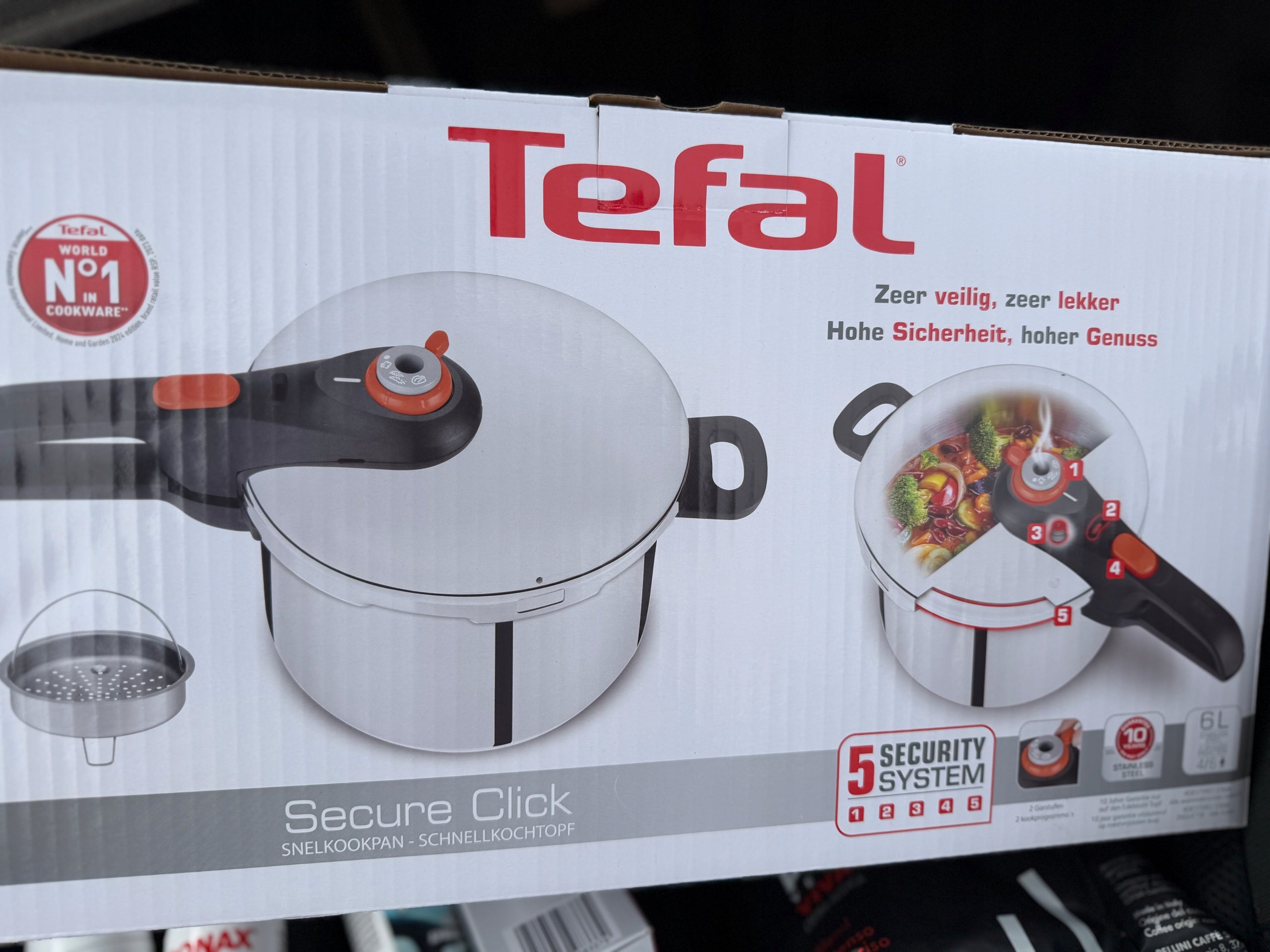 PRESSURE COOKER 6L + STEAM BASKET INDUCTION Packaging status original
