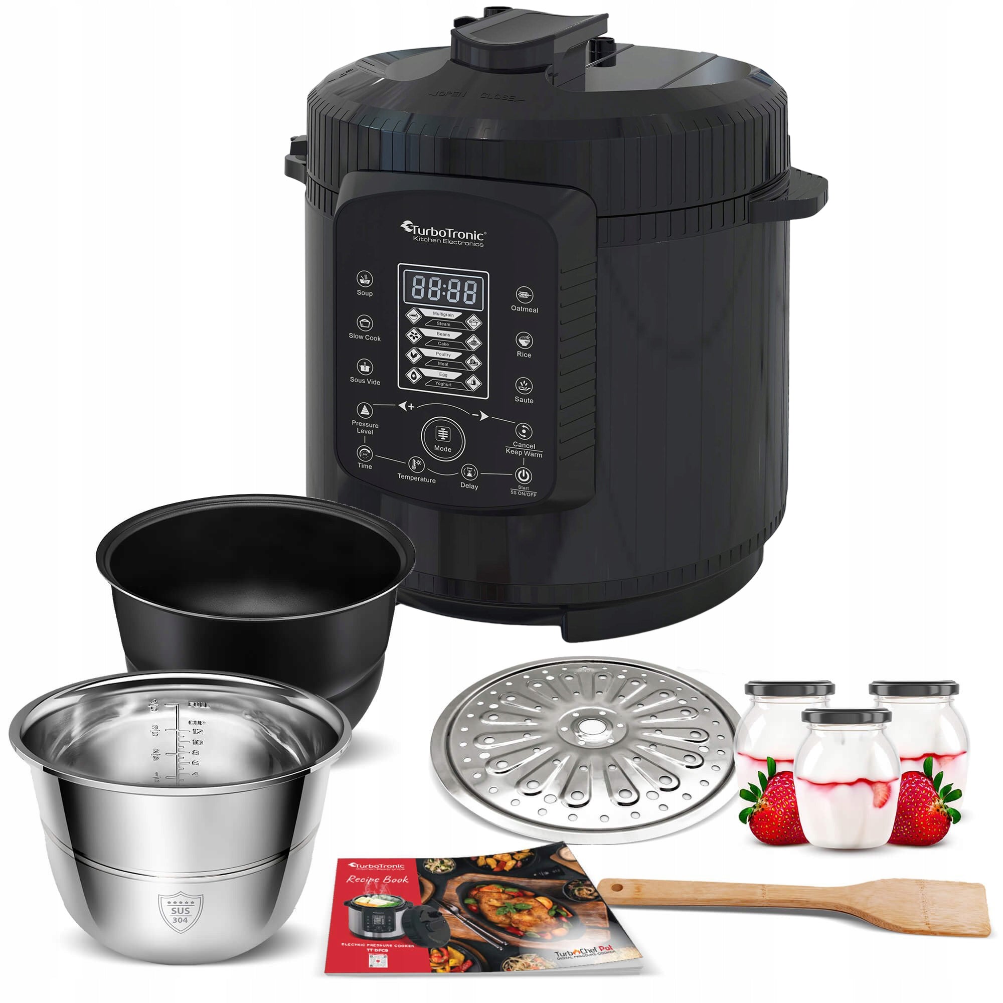 PRESSURE COOKER ELECTRIC POT MULTICOOKER COMBO STEAMER 6L 1000W 70 KPA