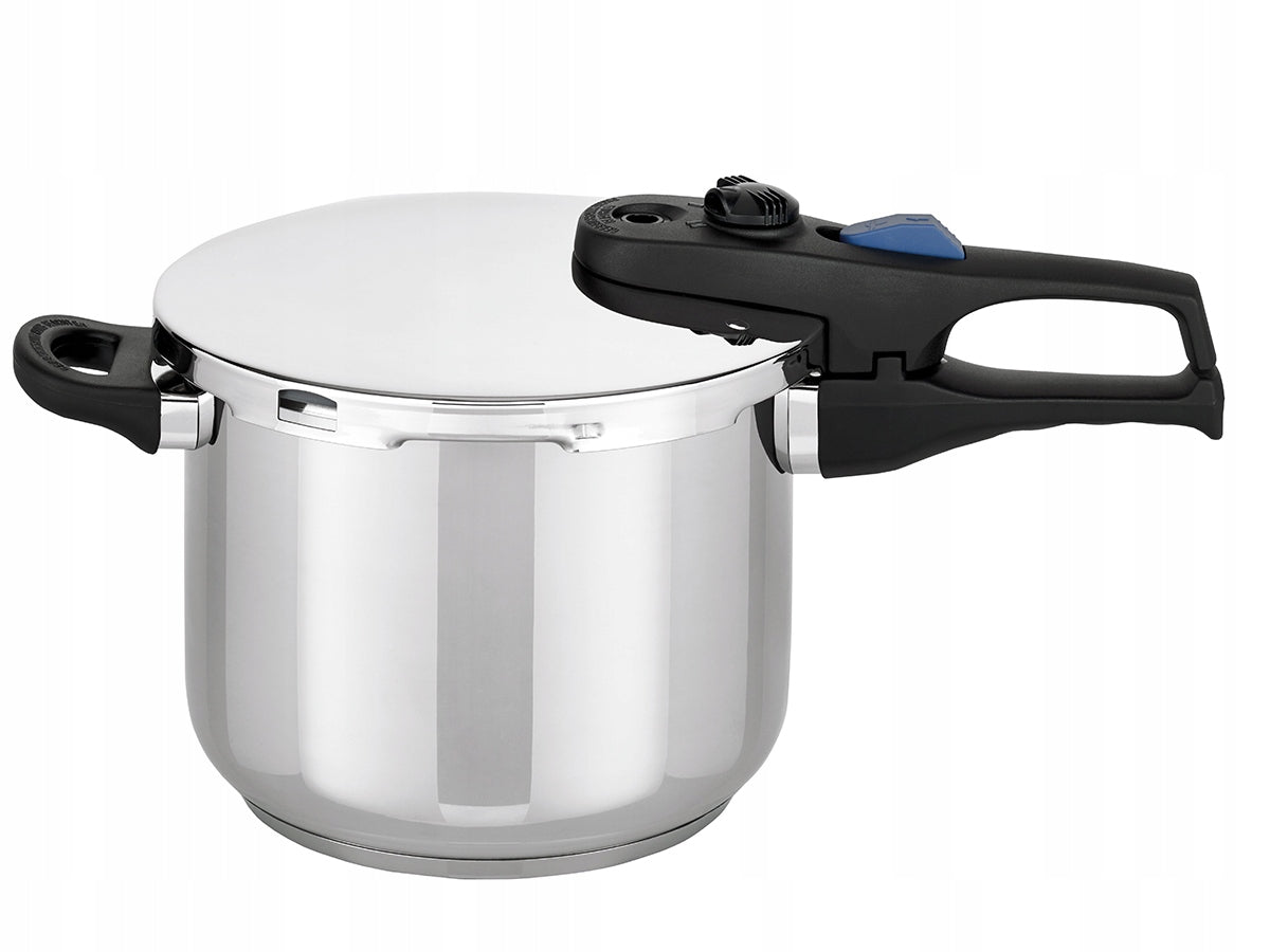 PRESSURE COOKER PRESSURE POT INDUCTION GAS STAINLESS STEEL + BASKET ELO 6L Brand ELO