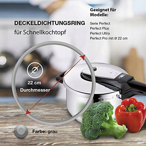 PRESSURE COOKER SEAL RING 22 CM RUBBER REPLACEMENT WMF silicone Capacity 3 l