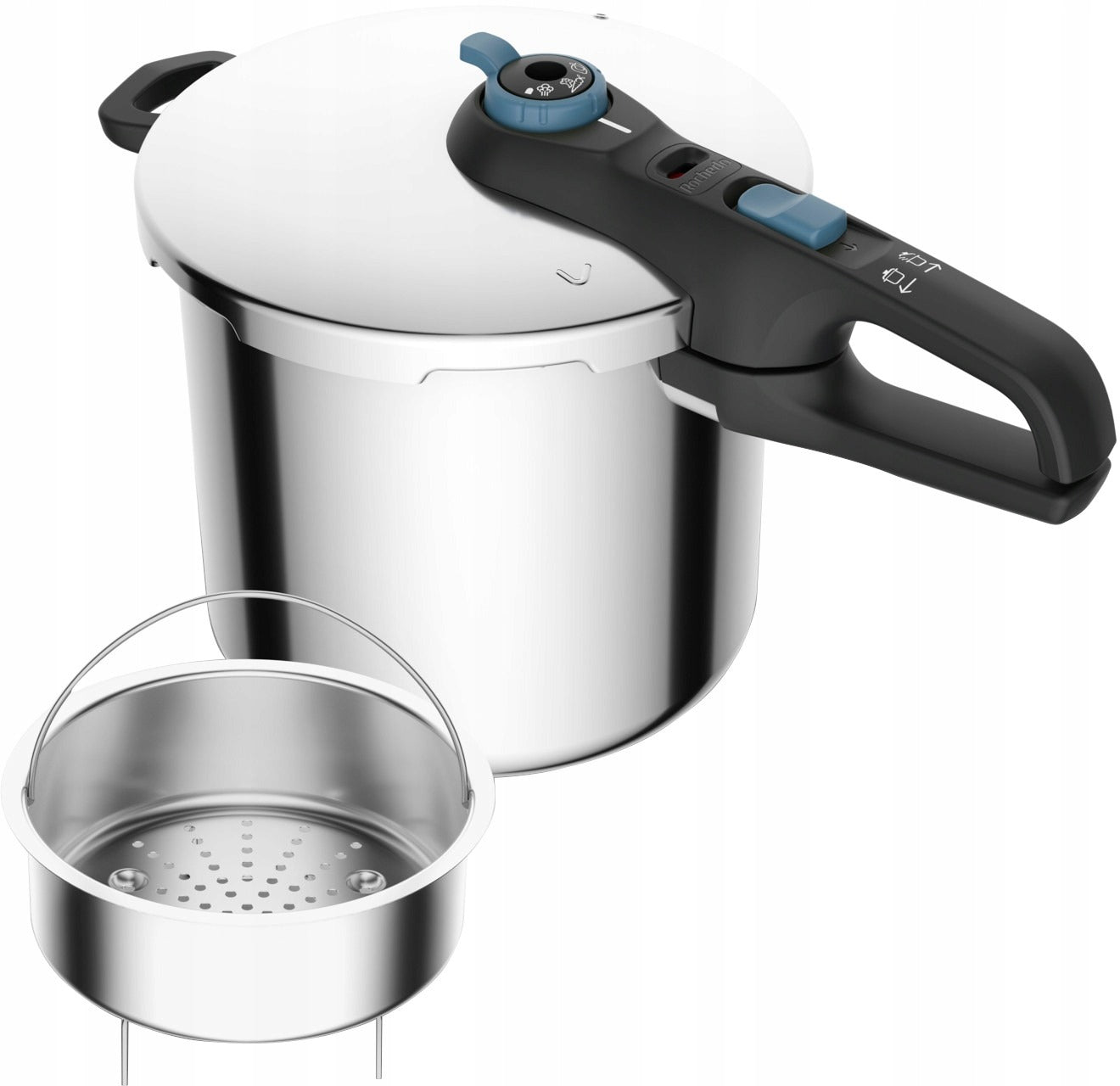 PRESSURE COOKER STAINLESS STEEL PRESSURE POT SOLID ROOMY 8L XXL