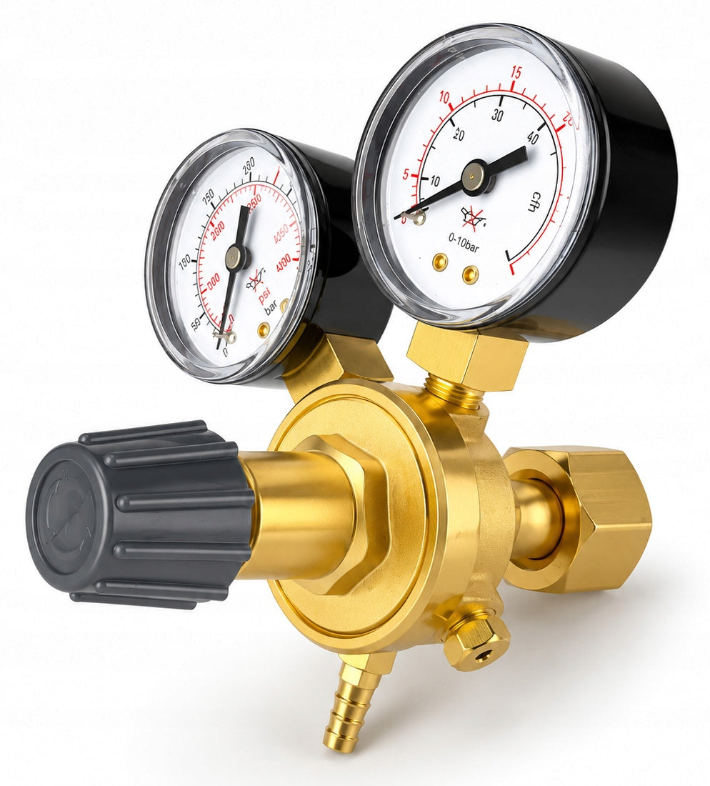 PRESSURE REDUCER 2 VALVES CO2 ARGON 230 BAR PRESSURE 0,5 - 10 FOR CYLINDERS Manufacturer code 5907691084133