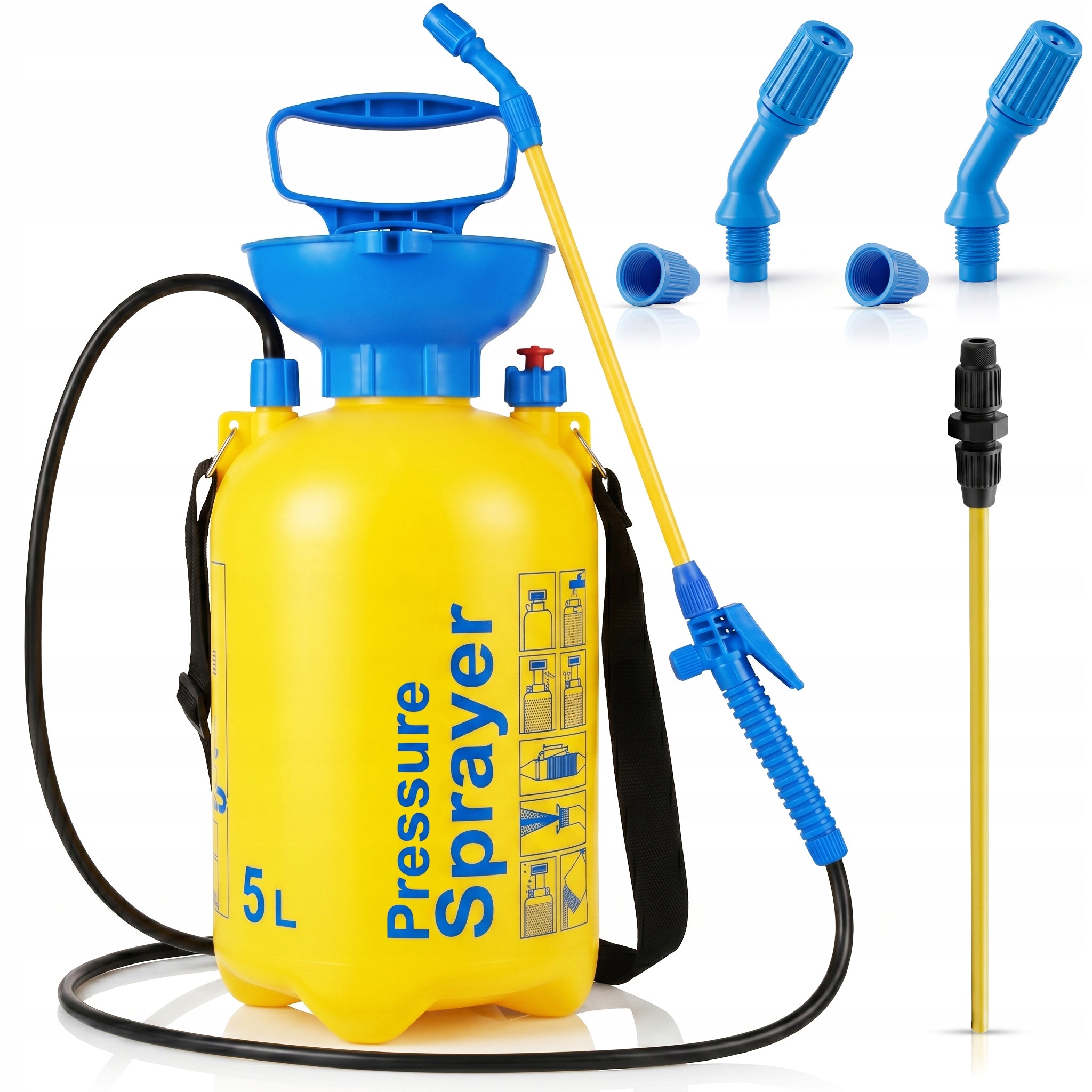 PRESSURE SPRAYER 5L MANUAL GARDEN LONG LANCE WITH ADJUSTABLE NOZZLE