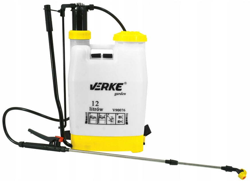 PRESSURE SPRAYER BACKPACK GARDEN SPRINKLER HAND WASHER 12L Brand Verke