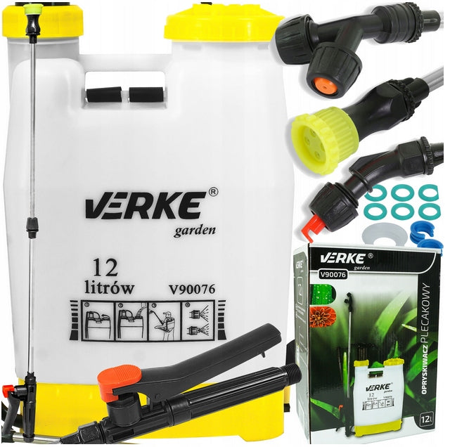 PRESSURE SPRAYER BACKPACK GARDEN SPRINKLER HAND WASHER 12L