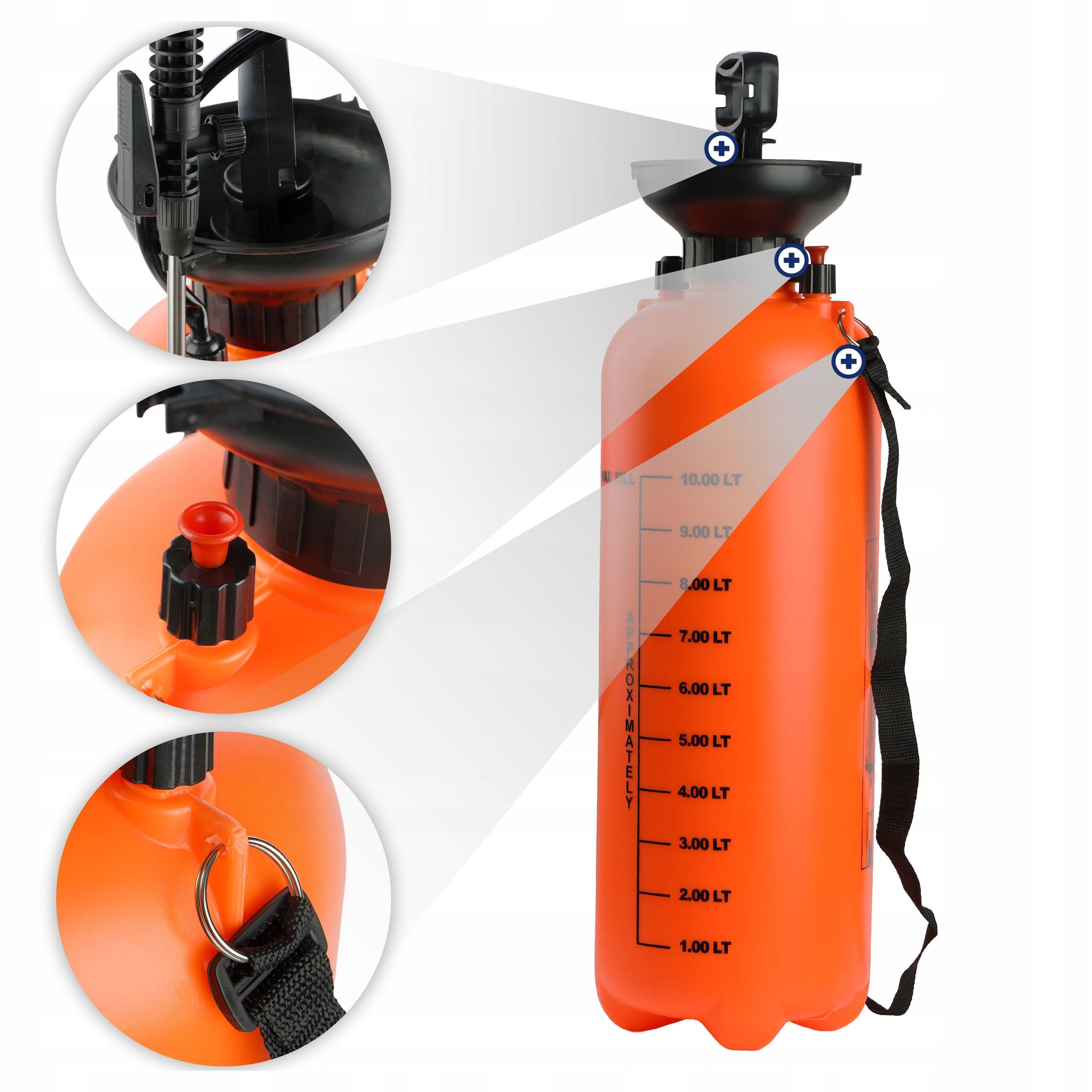 PRESSURE SPRAYER Begris Garden Handheld 10 L lance 57 cm Adjustable Manufacturer code Opryskiwacz ciśnieniowy 10L