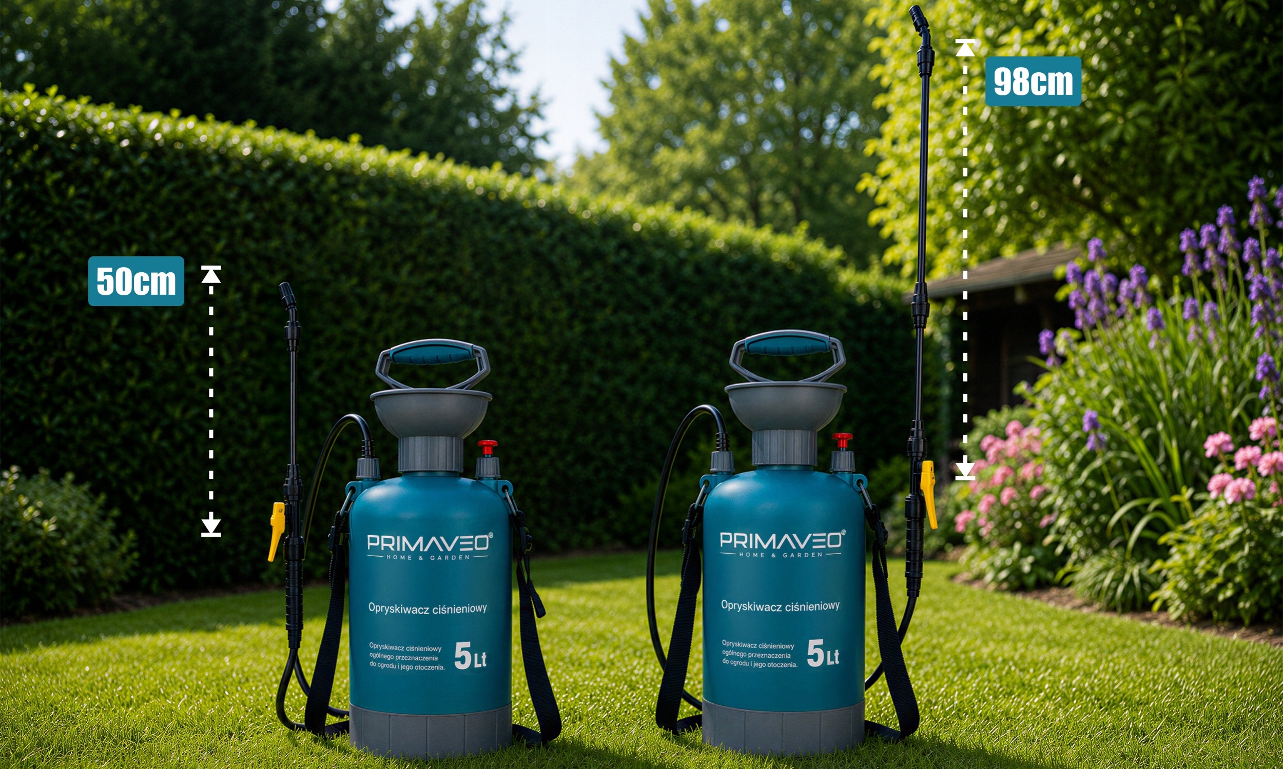 PRESSURE SPRAYER MANUAL GARDEN LANCE 98CM NOZZLE ADJUSTMENT 5L LIGHT Packaging status original