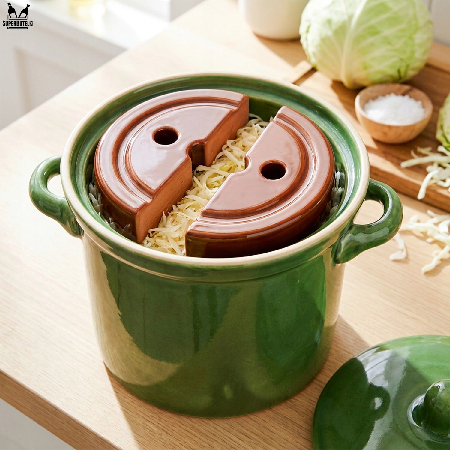 PRESSURE STONE 17 CM FOR PICKLING CABBAGE CUCUMBERS BARREL WEIGHT PRESSURE Kind stoneware