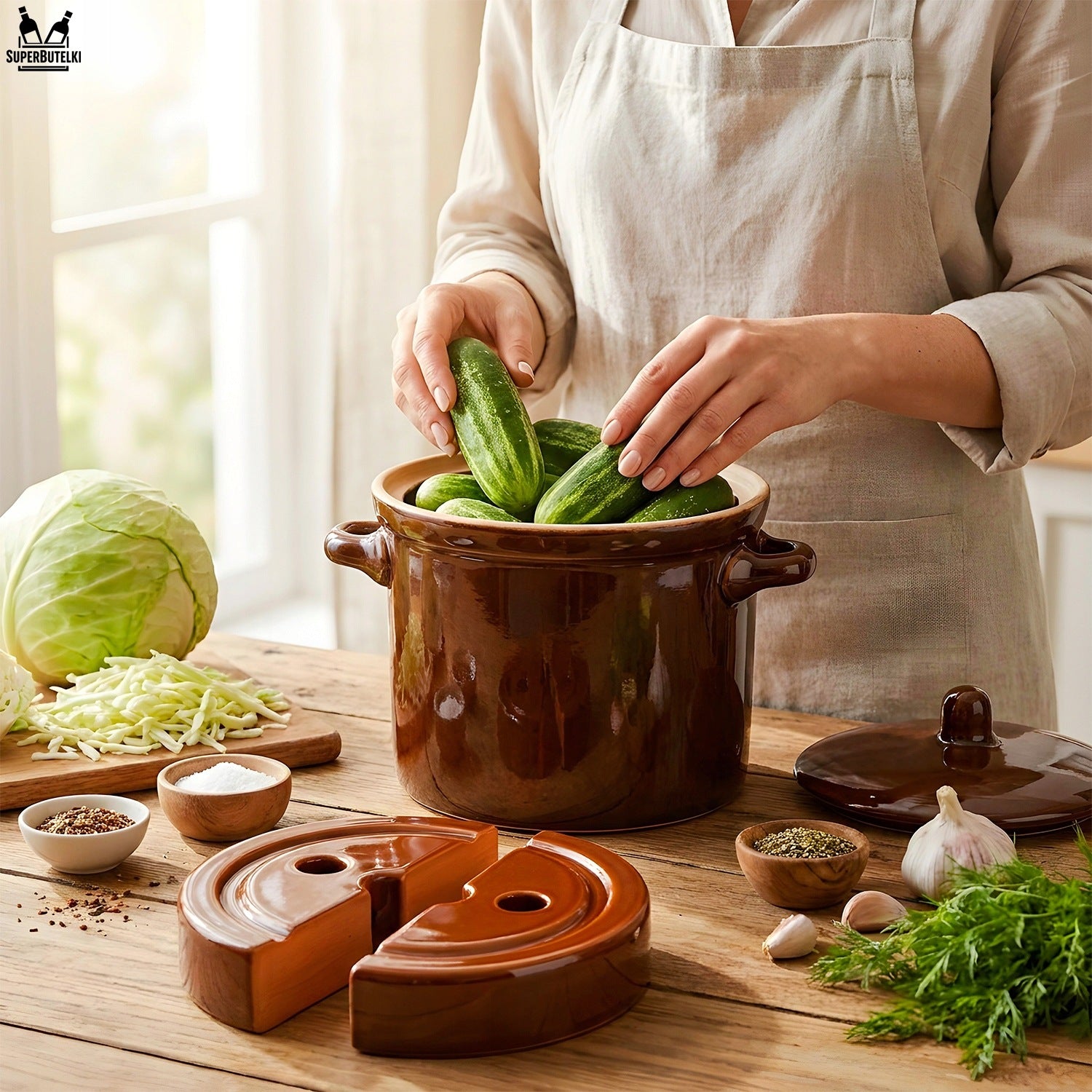 PRESSURE STONE 17 CM FOR PICKLING CABBAGE CUCUMBERS BARREL WEIGHT PRESSURE Packaging status original