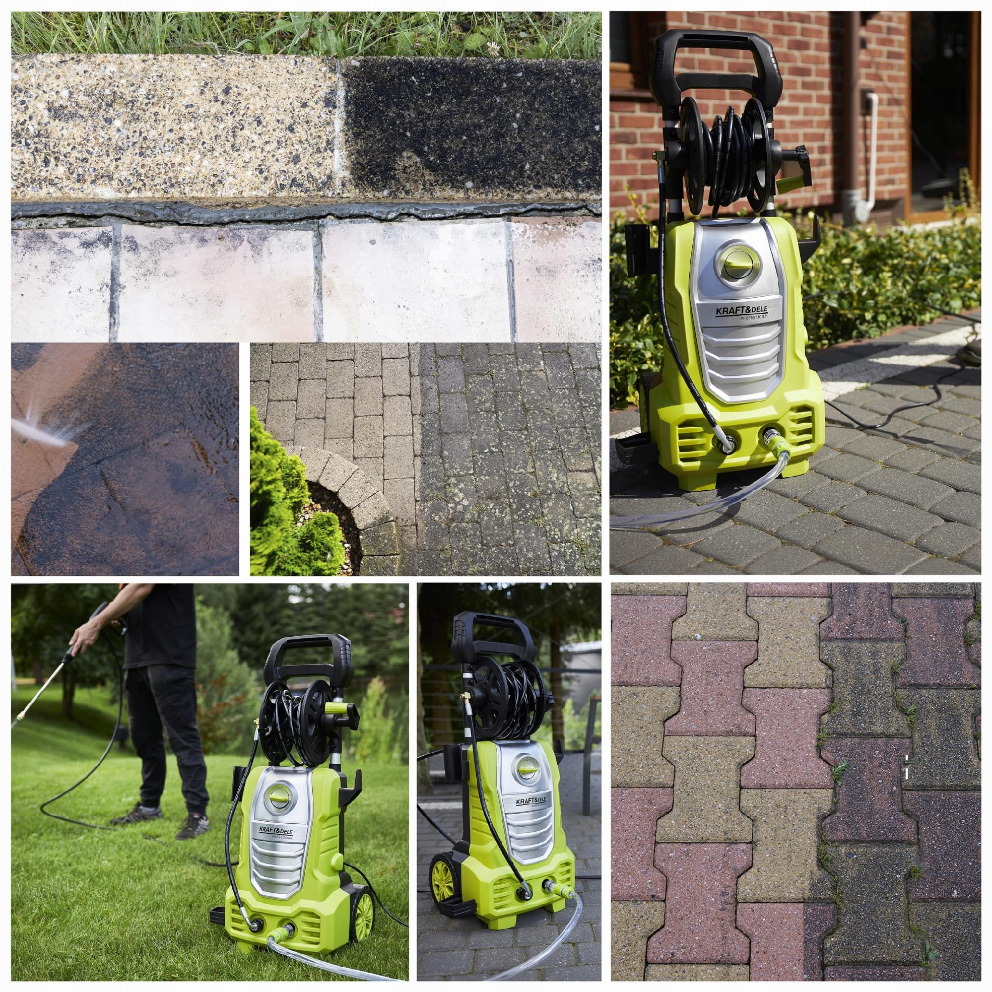 PRESSURE WASHER 280 BAR SELF-SUCTION PUMP 3000W HOSE RETRACTOR + LIQUID KARCHER Maximum pressure 320 bar