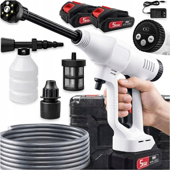 PRESSURE WASHER CORDLESS GARDEN MULTI NOZZLE 60 BAR 2X AKU SET