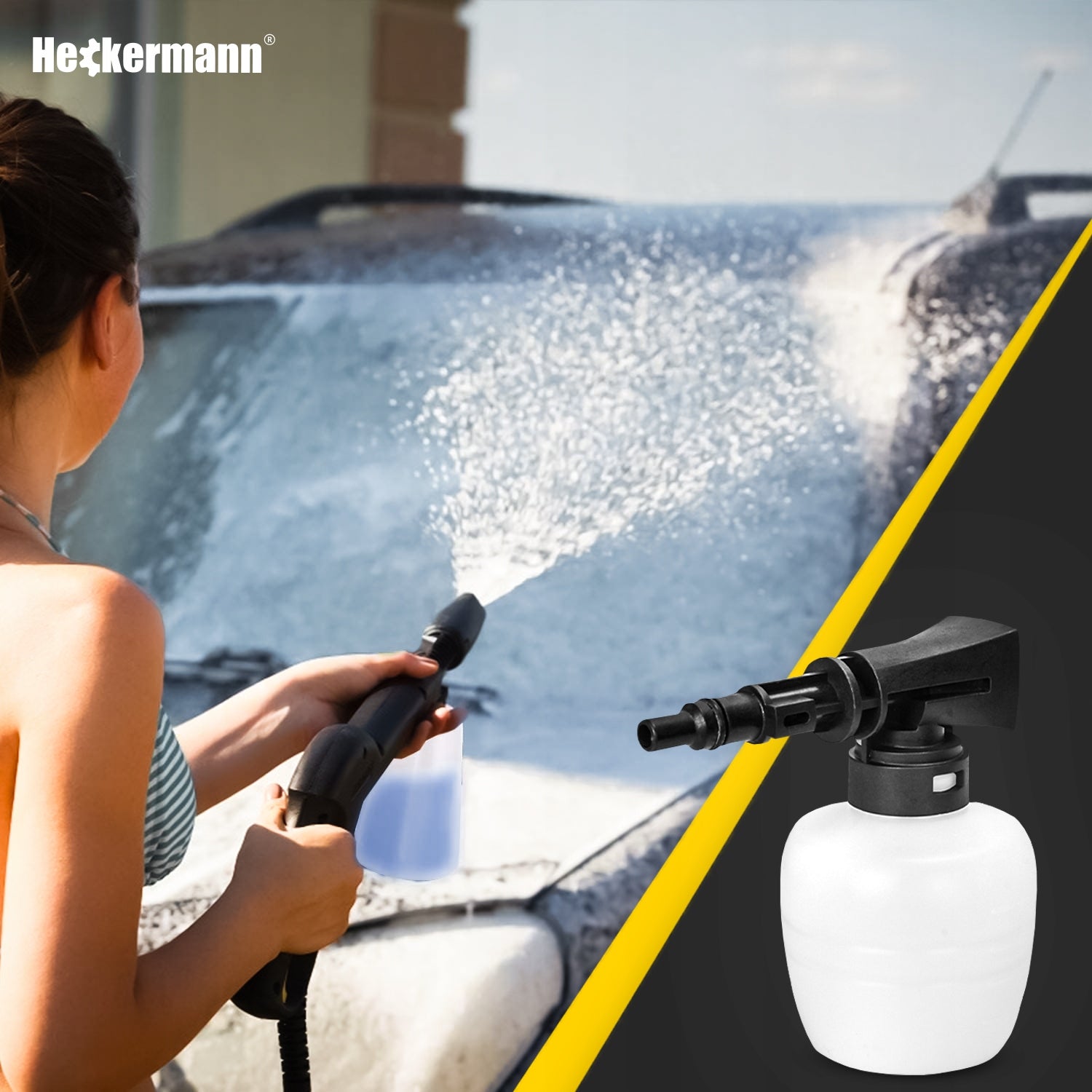 PRESSURE WASHER HECKERMANN SVMC 22 2026 SET FOR GARDEN 165 BAR 2200 WATT Pump type made of aluminum
