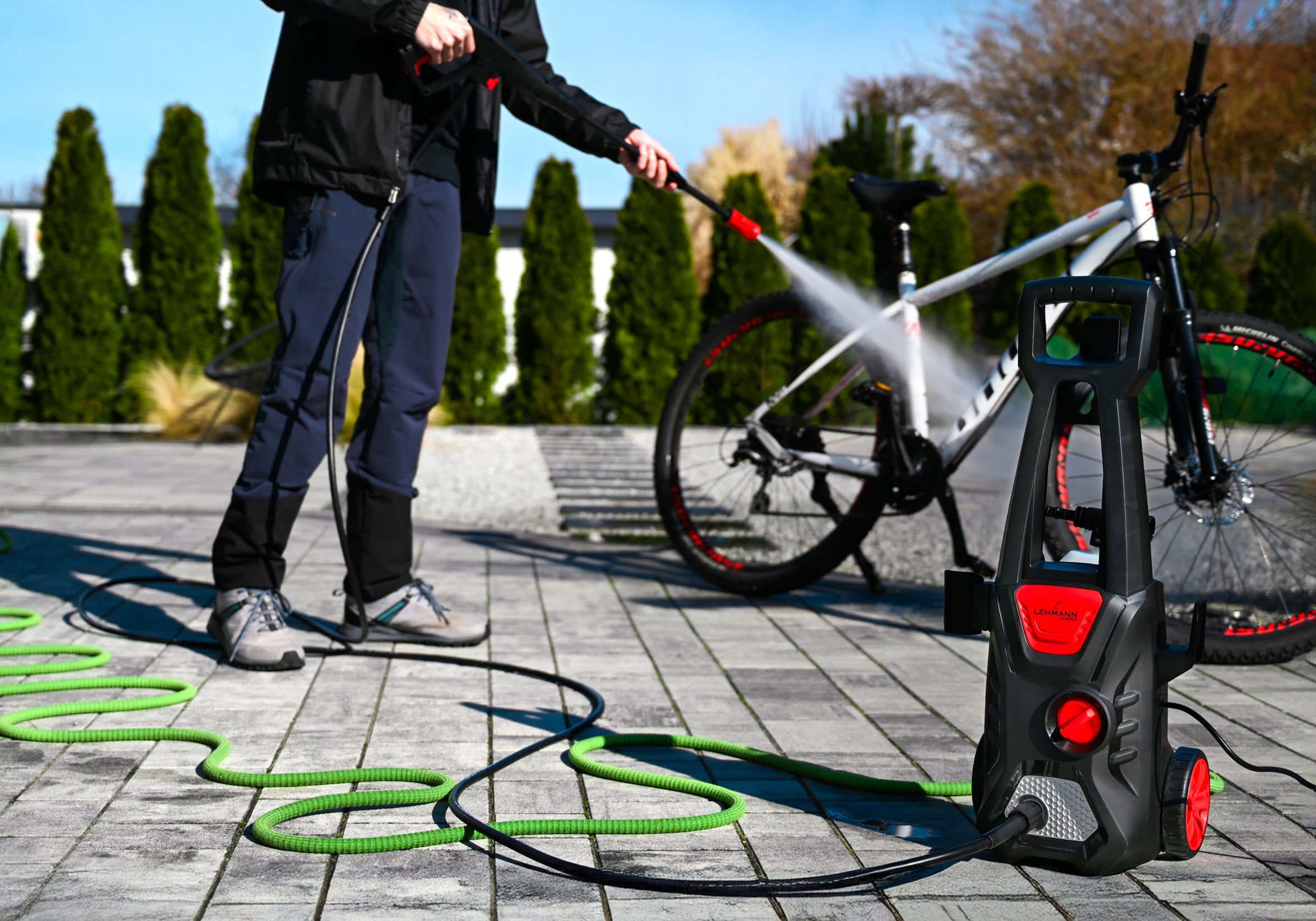 PRESSURE WASHER LEHMANN 230BAR FOR WASHING CUBES SELF-SUCTION FOAMER Pump type made of aluminum