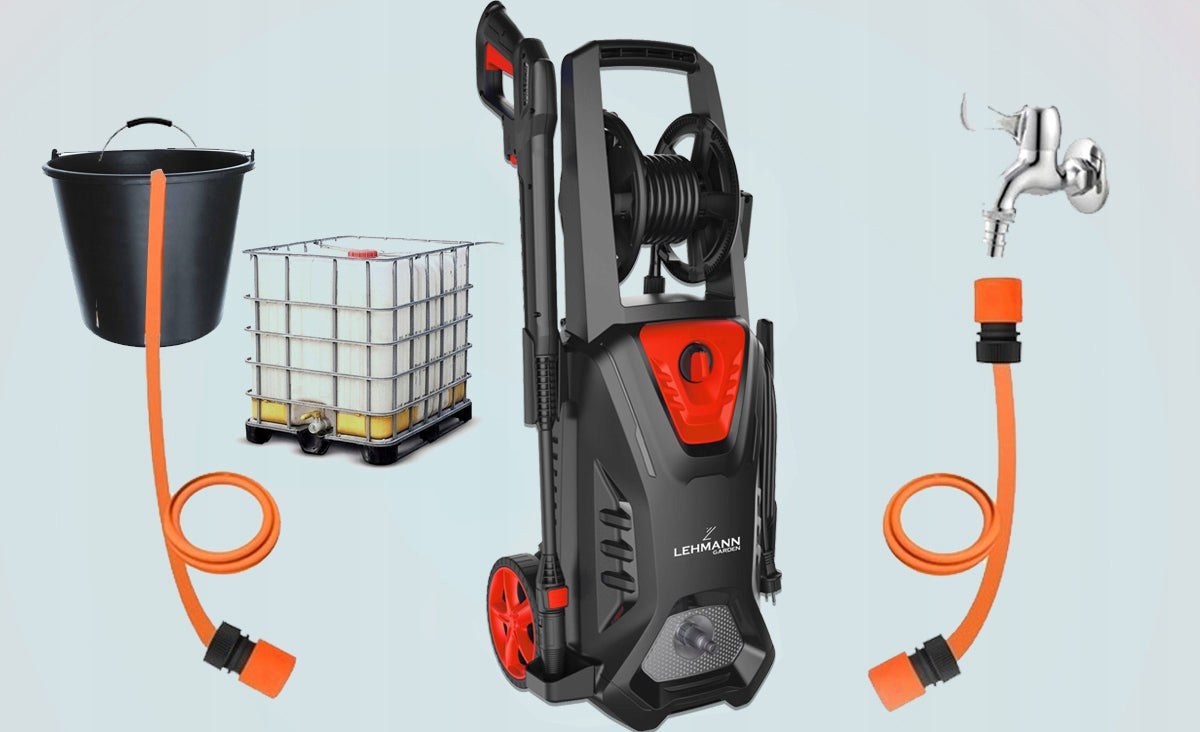 PRESSURE WASHER LEHMANN WITH RETRACTOR POWER 290 BAR RICH ALUMINIUM SET Brand Lehmann