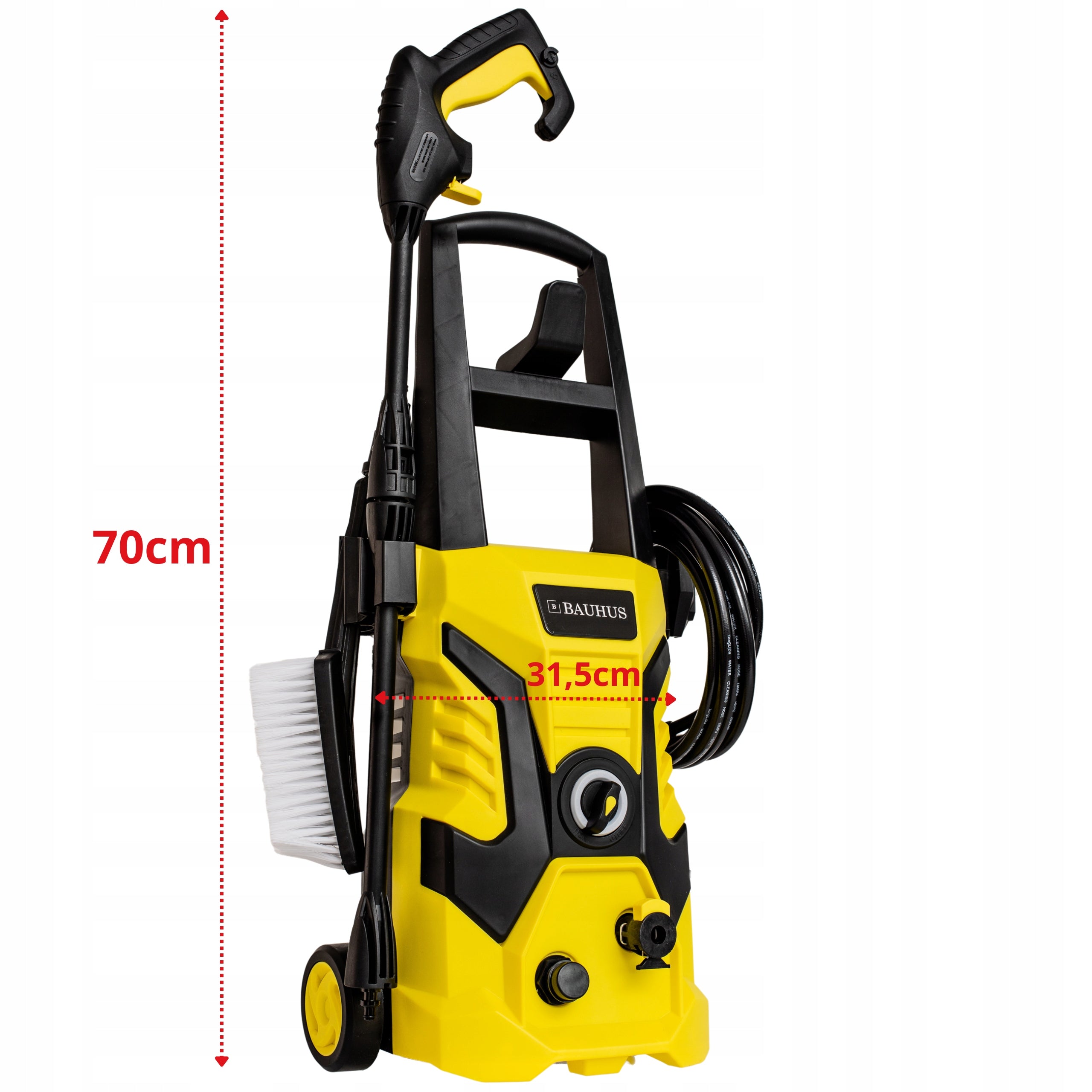 PRESSURE WASHER Powerful PRO PREMIUM Pump WITH WHEELS 1700W + LIQUID KARCHER Brand Bauhus