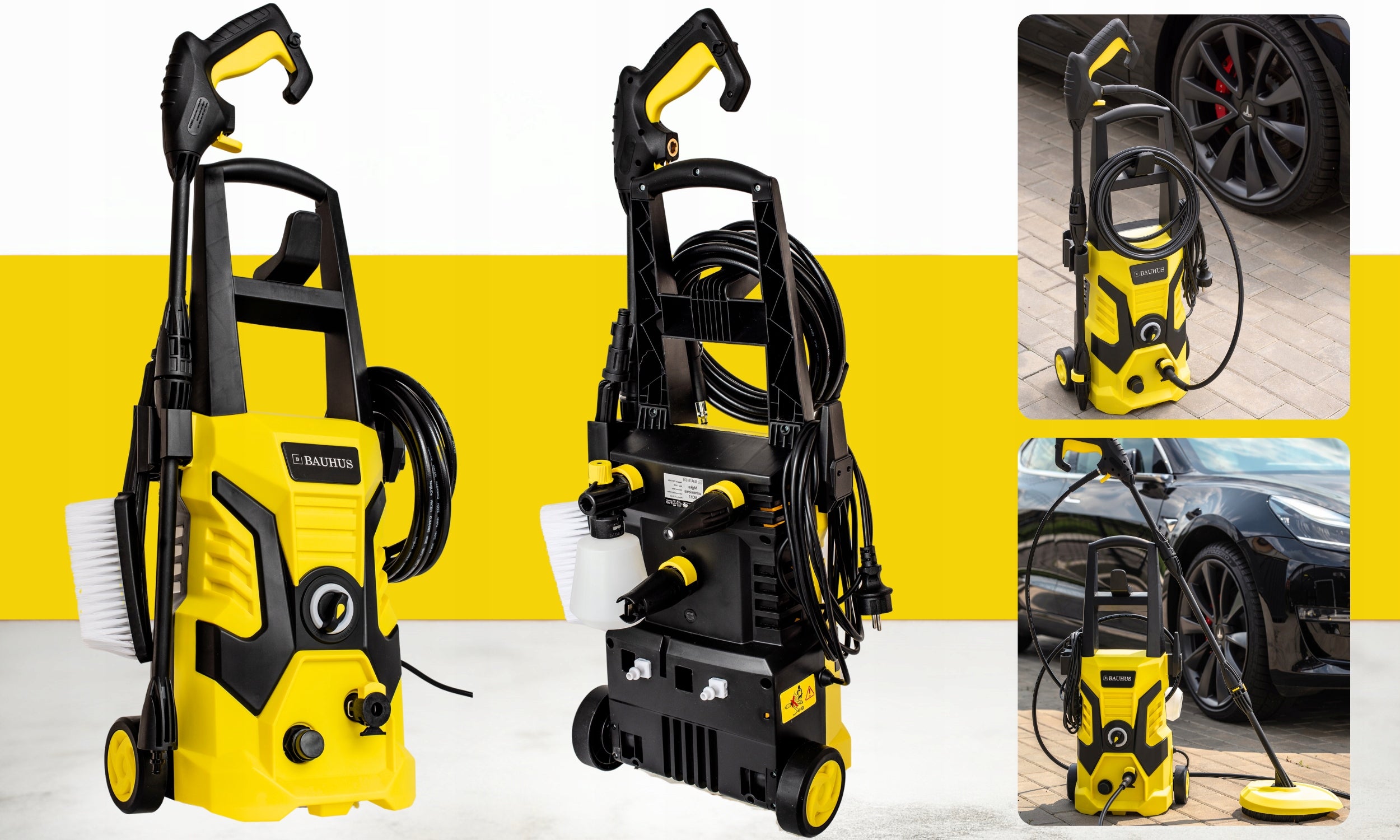 PRESSURE WASHER Powerful PRO PREMIUM Pump WITH WHEELS 1700W + LIQUID KARCHER Maximum pressure 135 bar