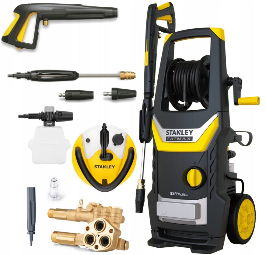 PRESSURE WASHER STANLEY 2600W 170bar 450l/h + TWIN AQUASWEEPER BRUSH