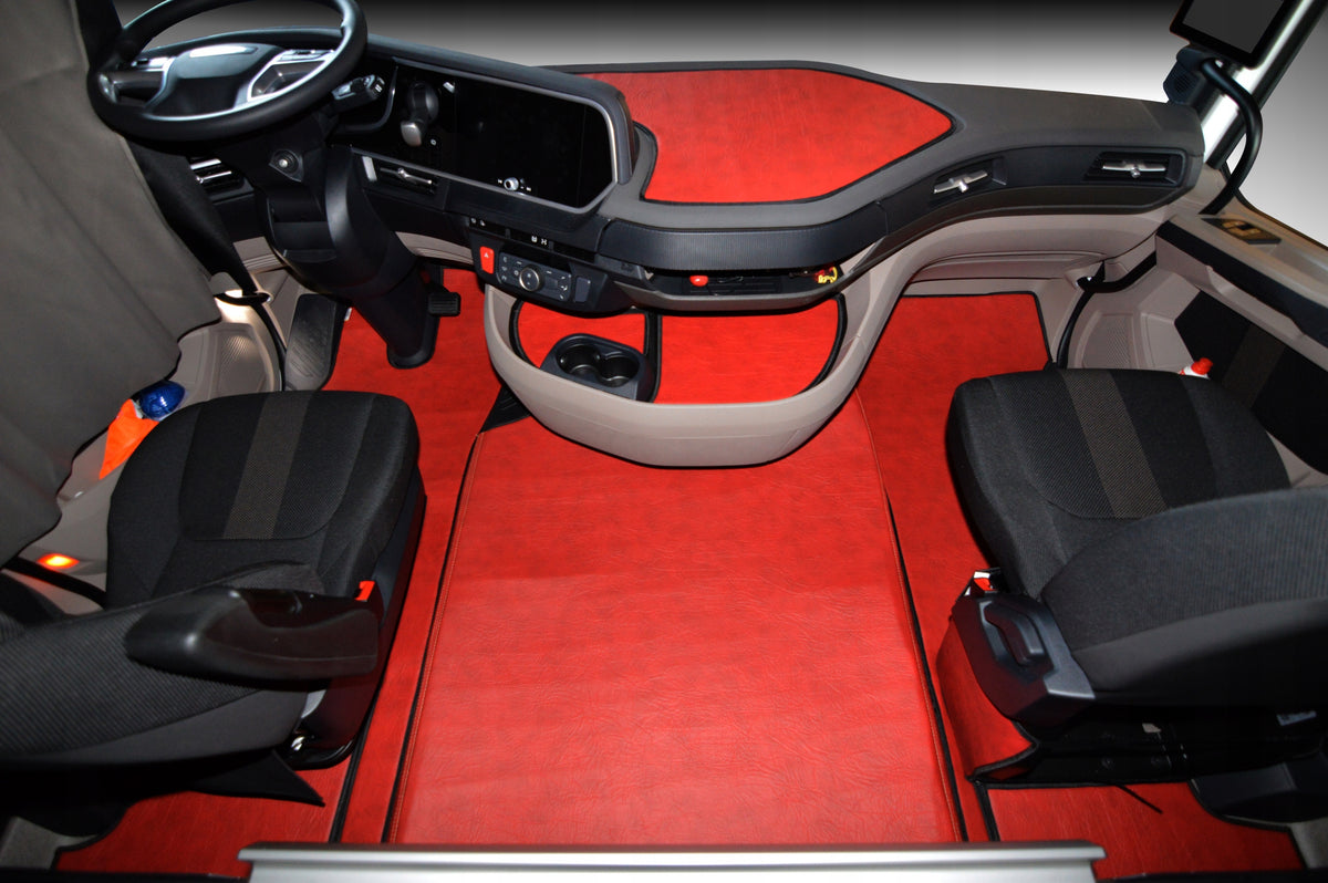 PRESTIGE-LINE DAF XG floor mats from 2022 crinkled faux leather Manufacturer Saba