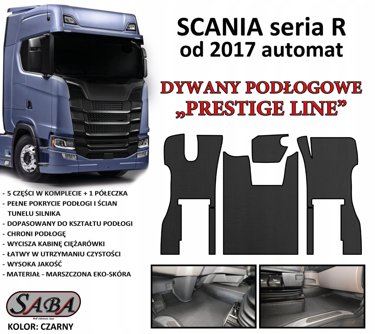PRESTIGE LINE Scania R rugs from 2017 passenger cushioned smooth black Packaging status original