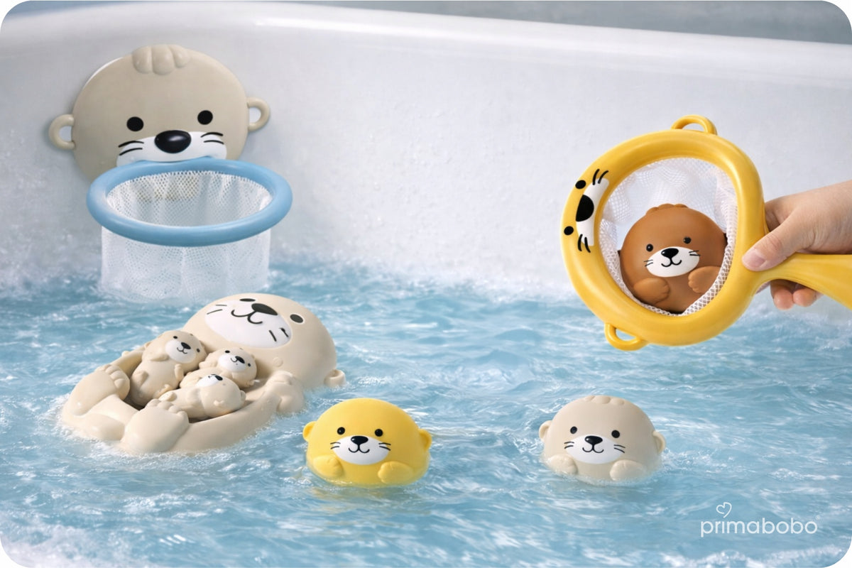 PRIMABOBO Bath Toys for Kids Mesh Animal Balls 6in1 Packaging status original