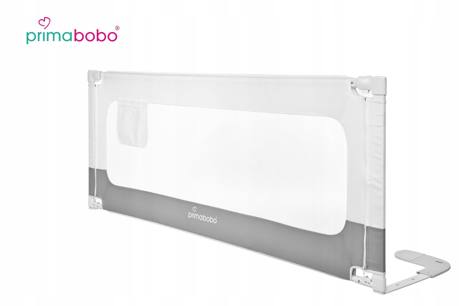 PRIMABOBO Bed barrier VELVO 200cm, protective cover for children GREY Packaging status original
