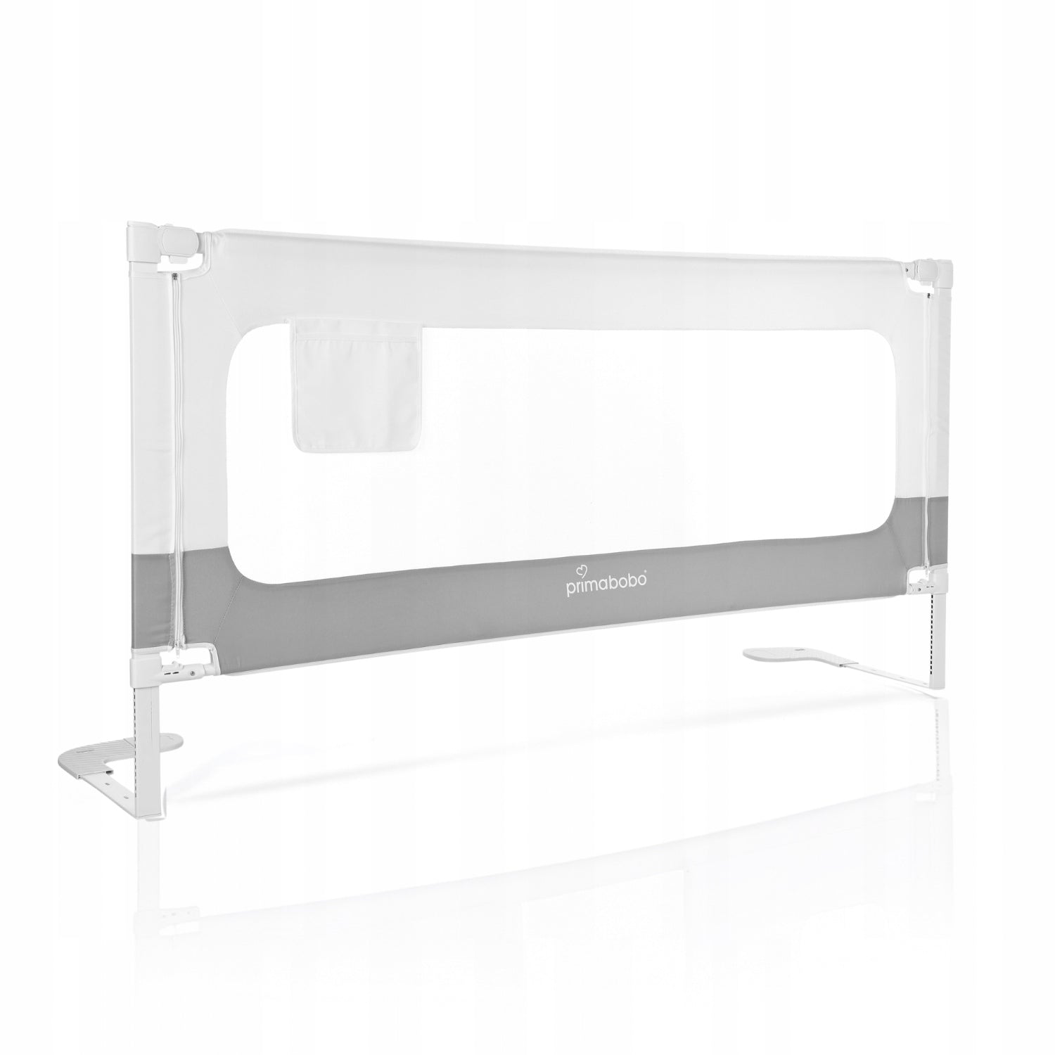 PRIMABOBO Bed barrier VELVO 200cm, protective cover for children GREY